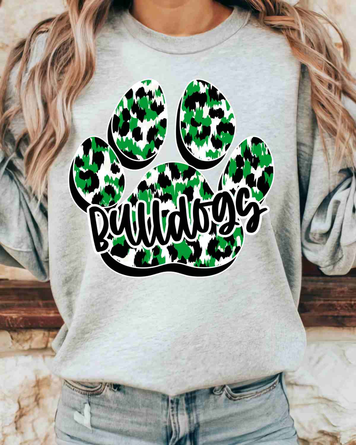 Bulldogs Paw Print DTF Transfer