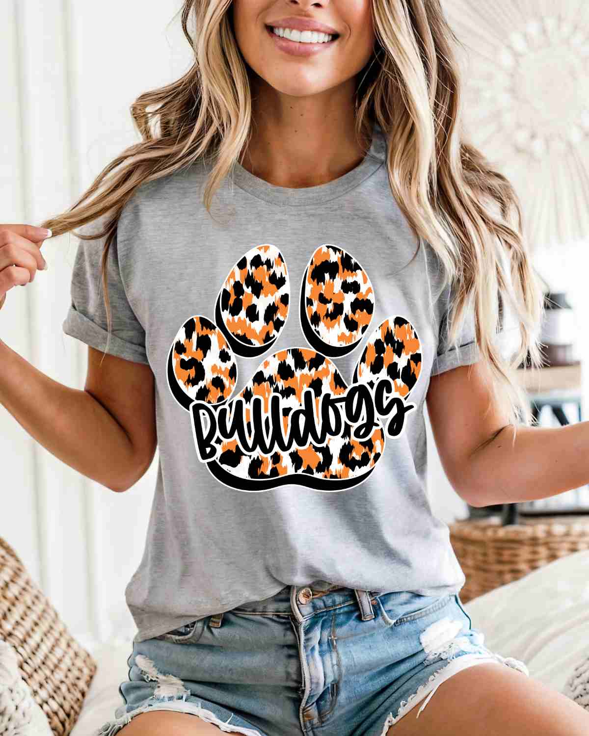 Bulldogs Paw Print DTF Transfer