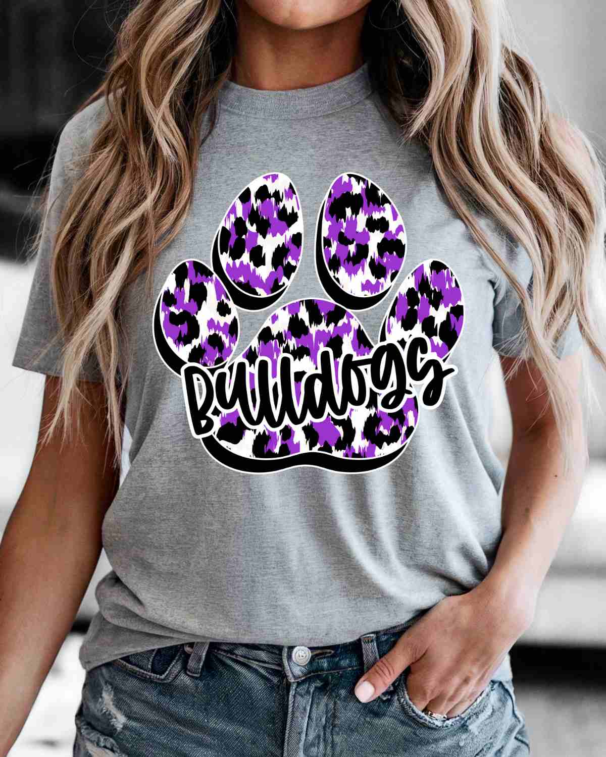 Bulldogs Paw Print DTF Transfer