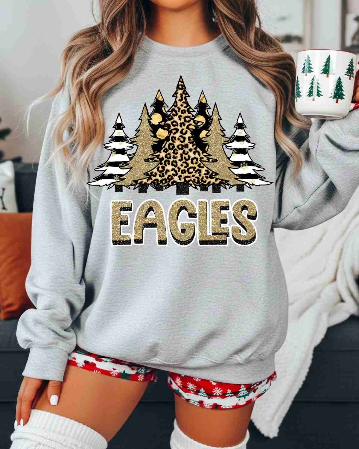 Eagle Christmas Trees DTF Transfer