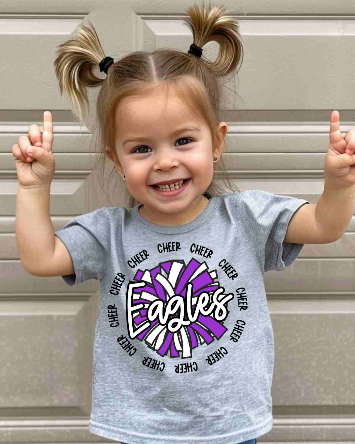 Eagles Cheer Pom Circle DTF Transfer