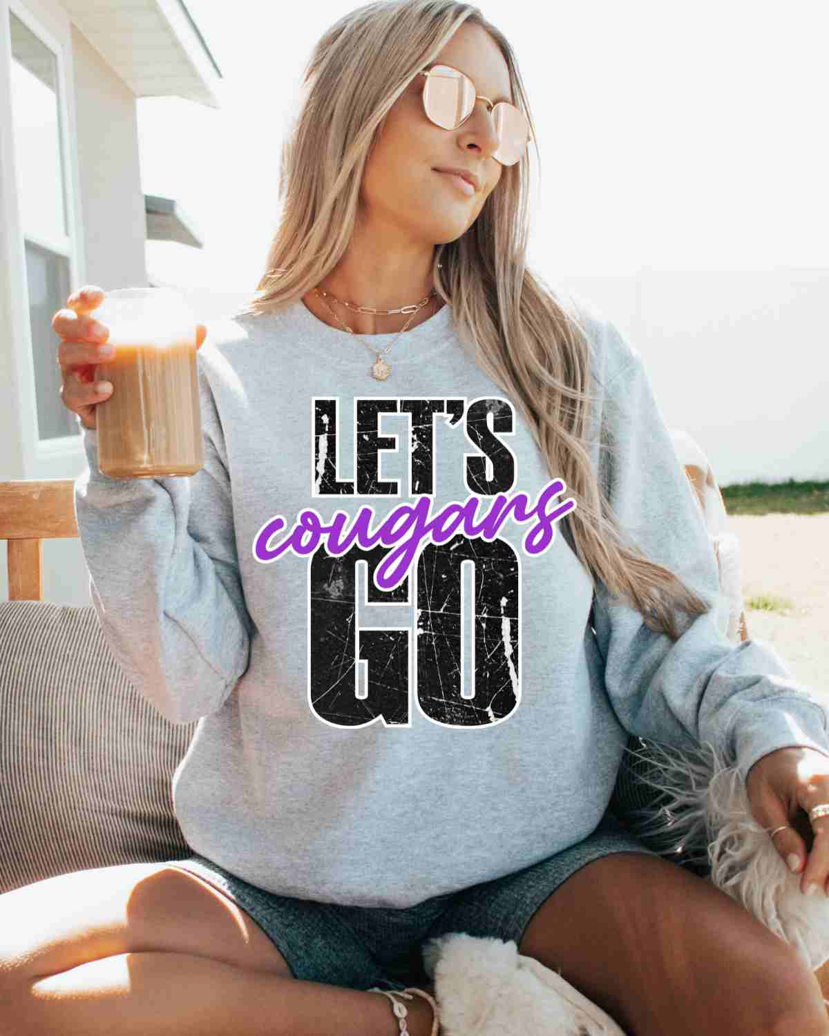 Let's Go Cougars DTF Transfer - Rustic Grace Heat Transfer Company