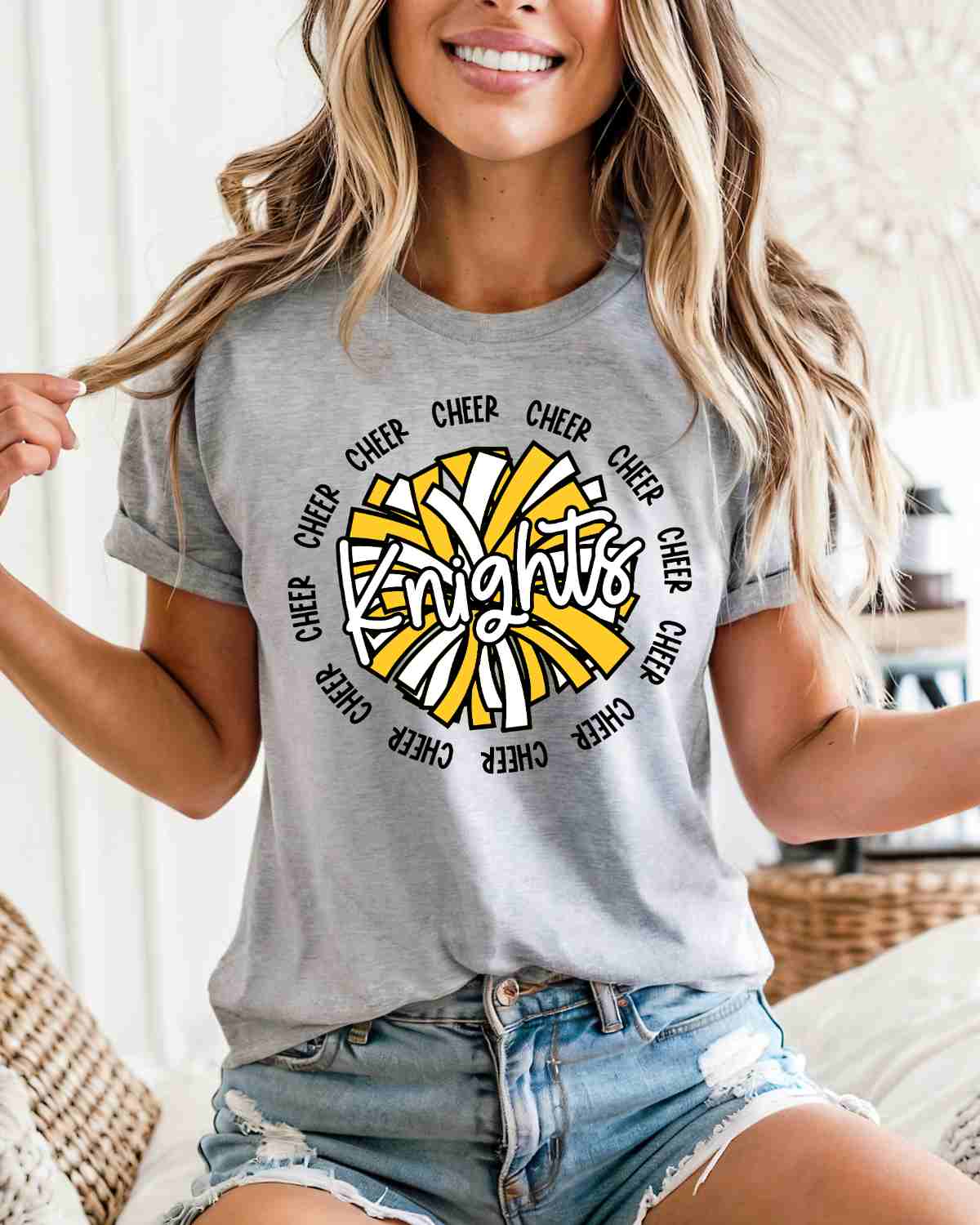 Knights Circle Pom DTF Transfer