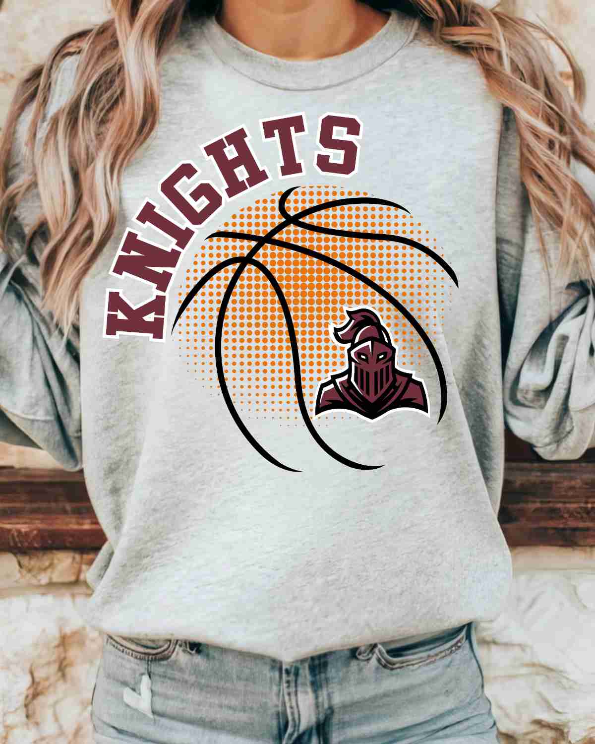 Knights Basketball Halftone DTF Transfer