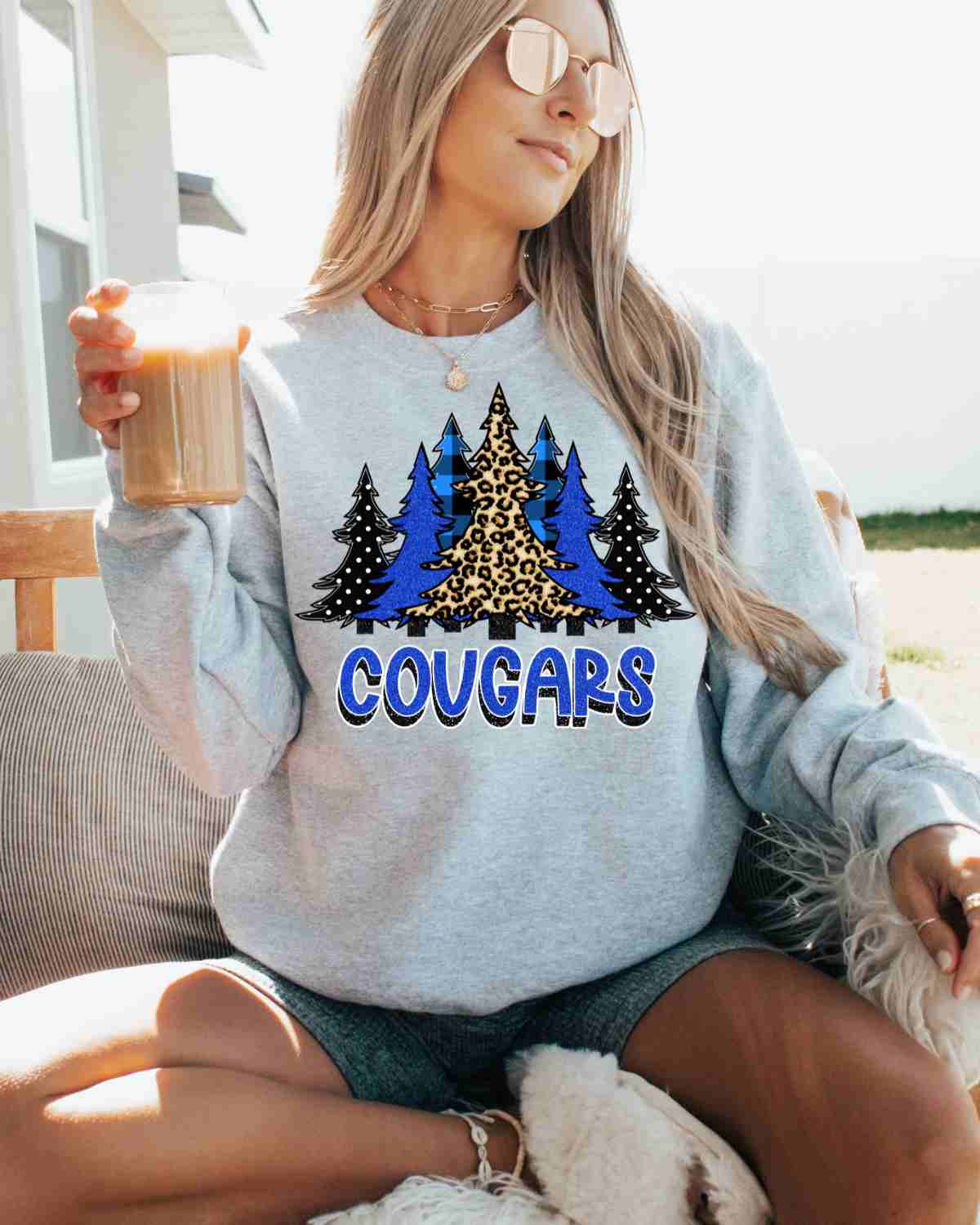 Cougars Christmas Trees DTF Transfer