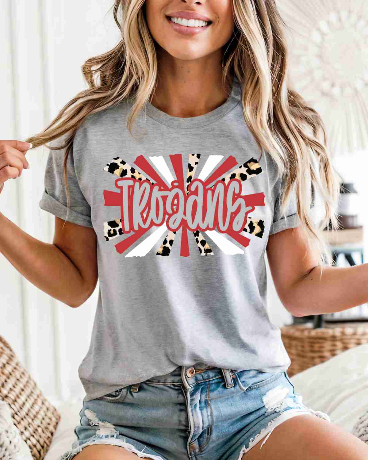 Trojans Starburst DTF Transfer