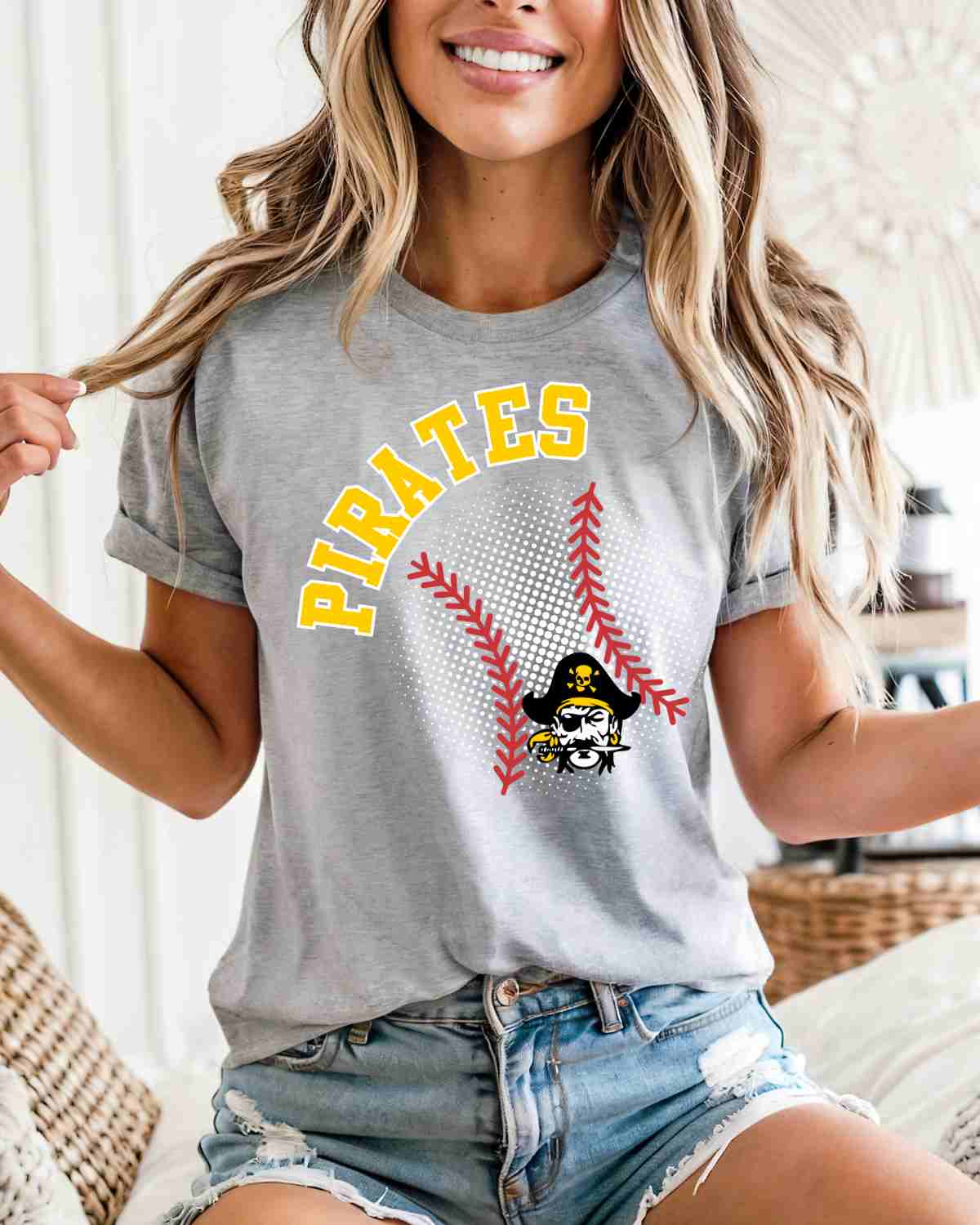 Pirates Baseball Halftone DTF Transfer