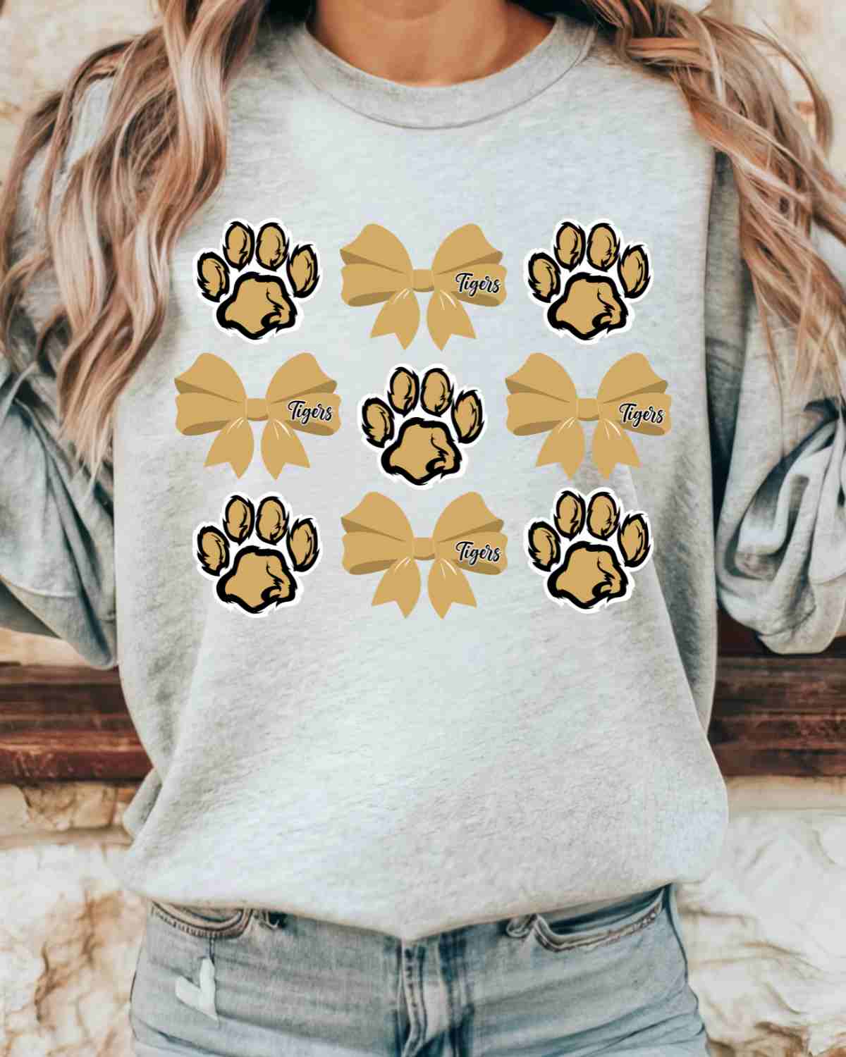 Tigers Coquette Bows DTF Transfer - Rustic Grace Heat Transfer Company