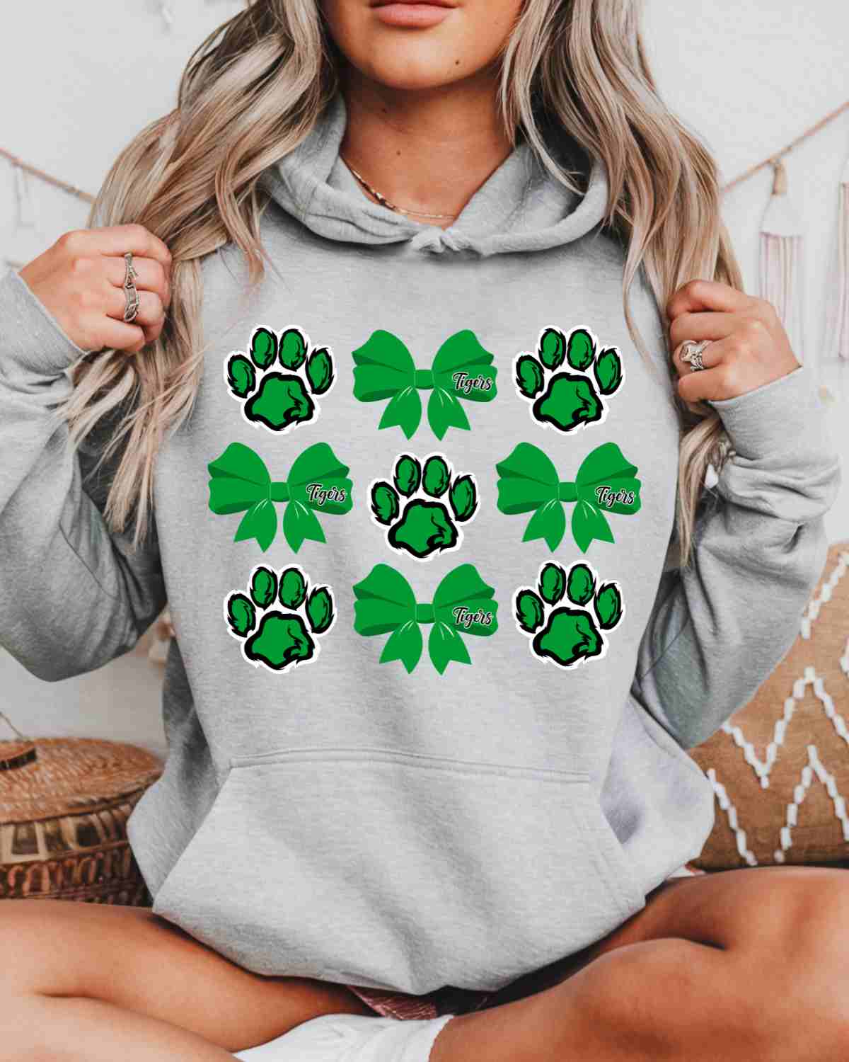 Tigers Coquette Bows DTF Transfer - Rustic Grace Heat Transfer Company