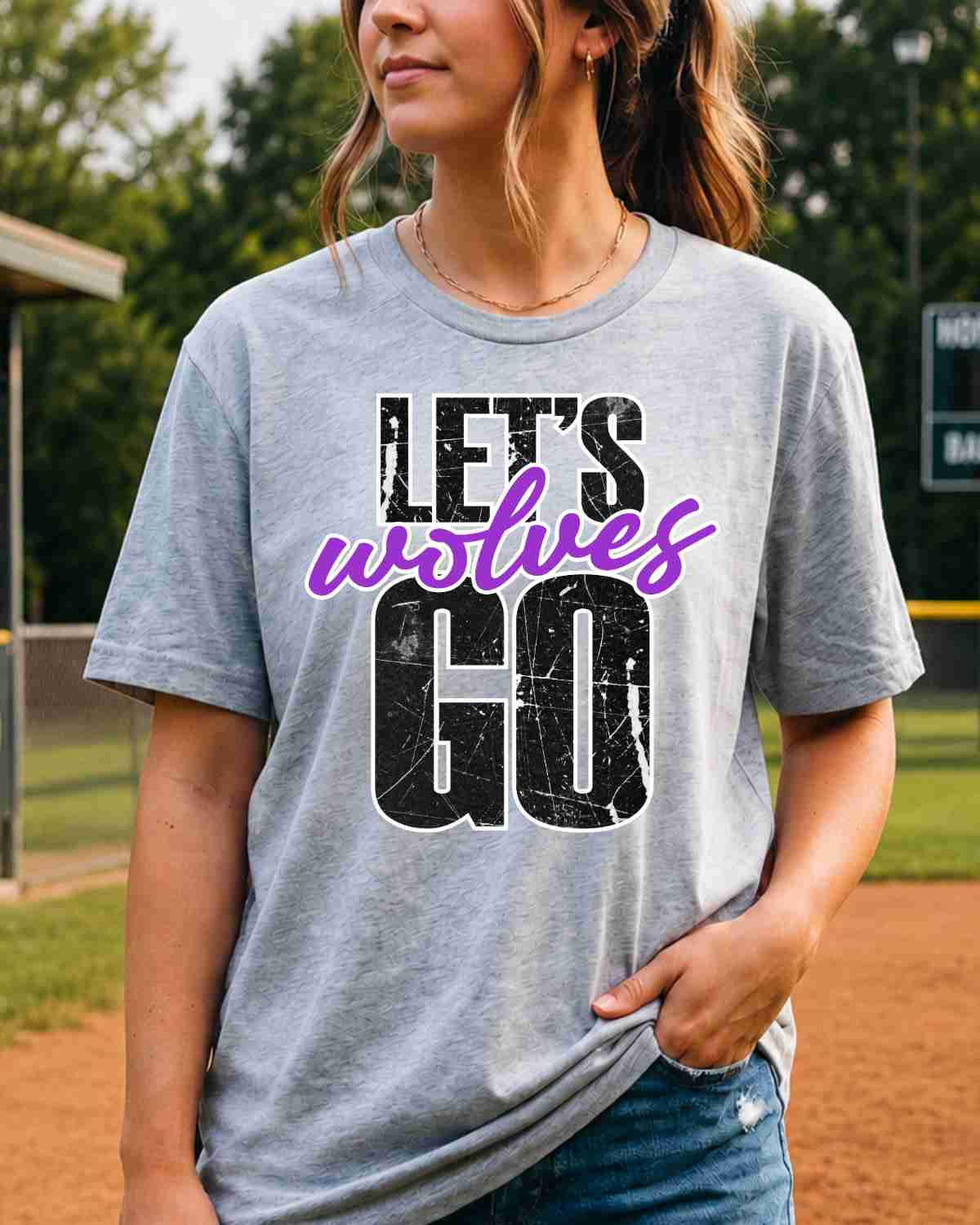 Let's Go Wolves DTF Transfer