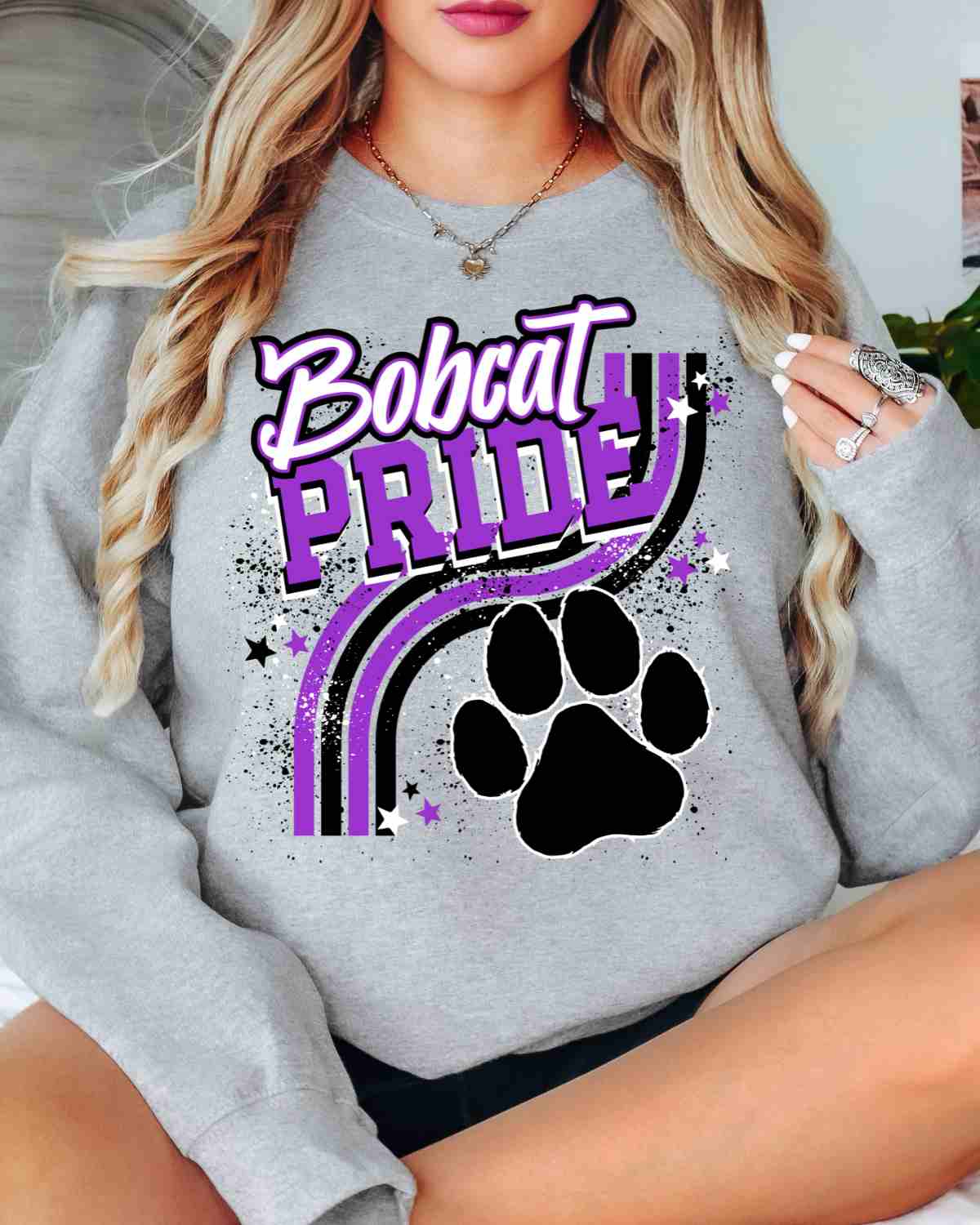 Bobcat Pride Wavy Stripes DTF Transfer