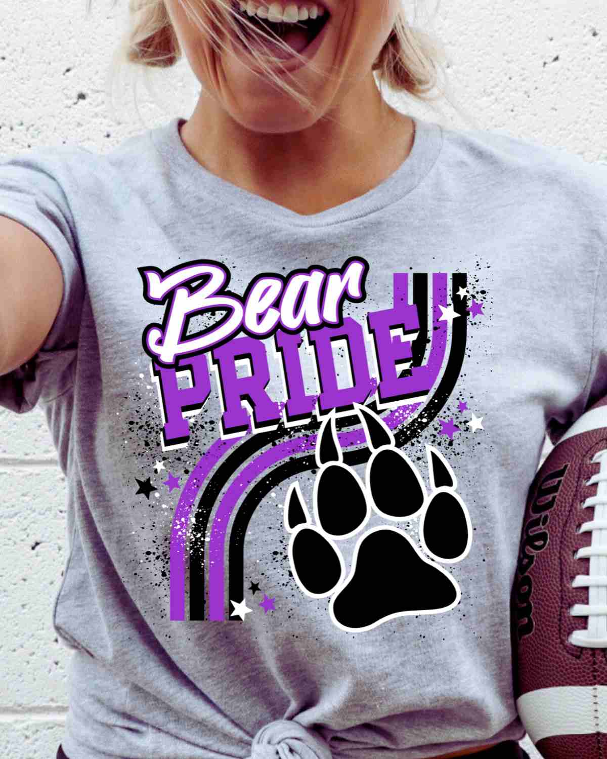 Bear Pride Wavy Stripes DTF Transfer