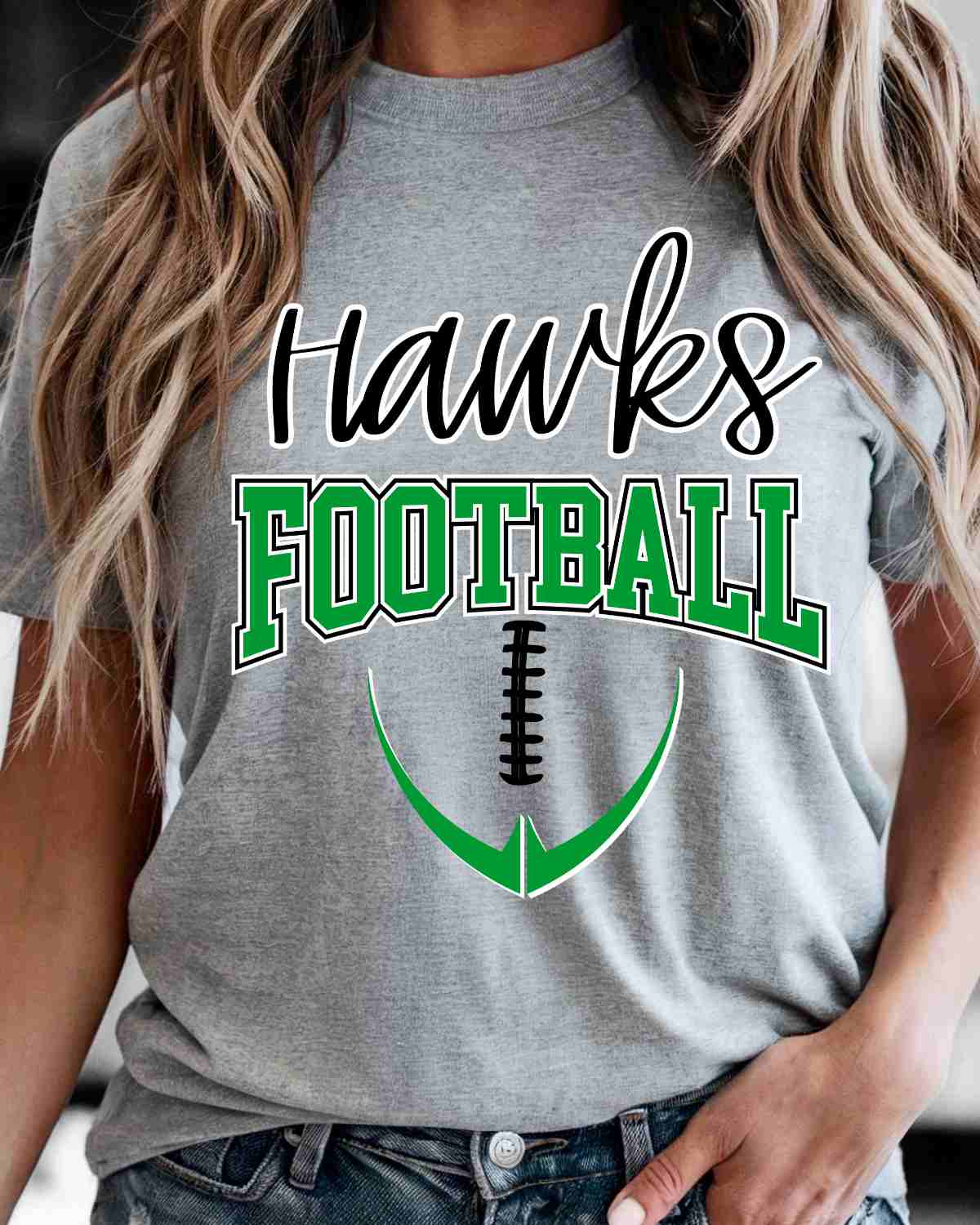 Hawks Half Football DTF Transfer
