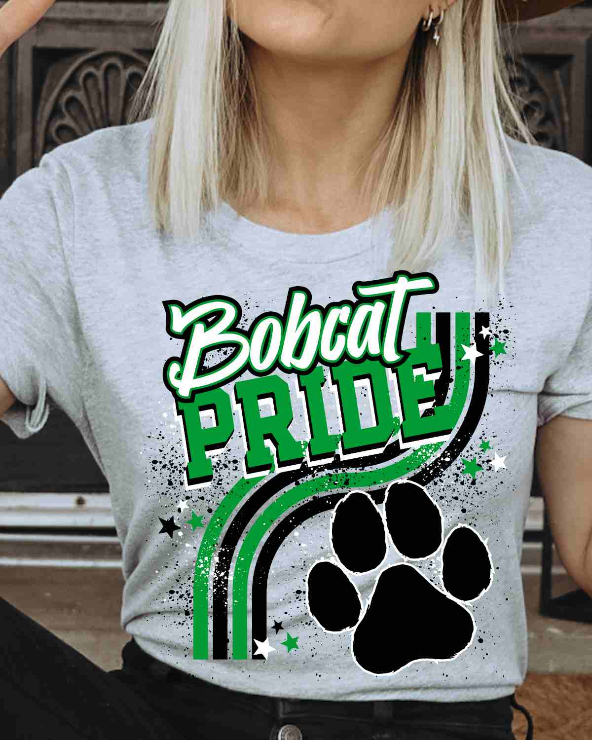 Bobcat Pride Wavy Stripes DTF Transfer