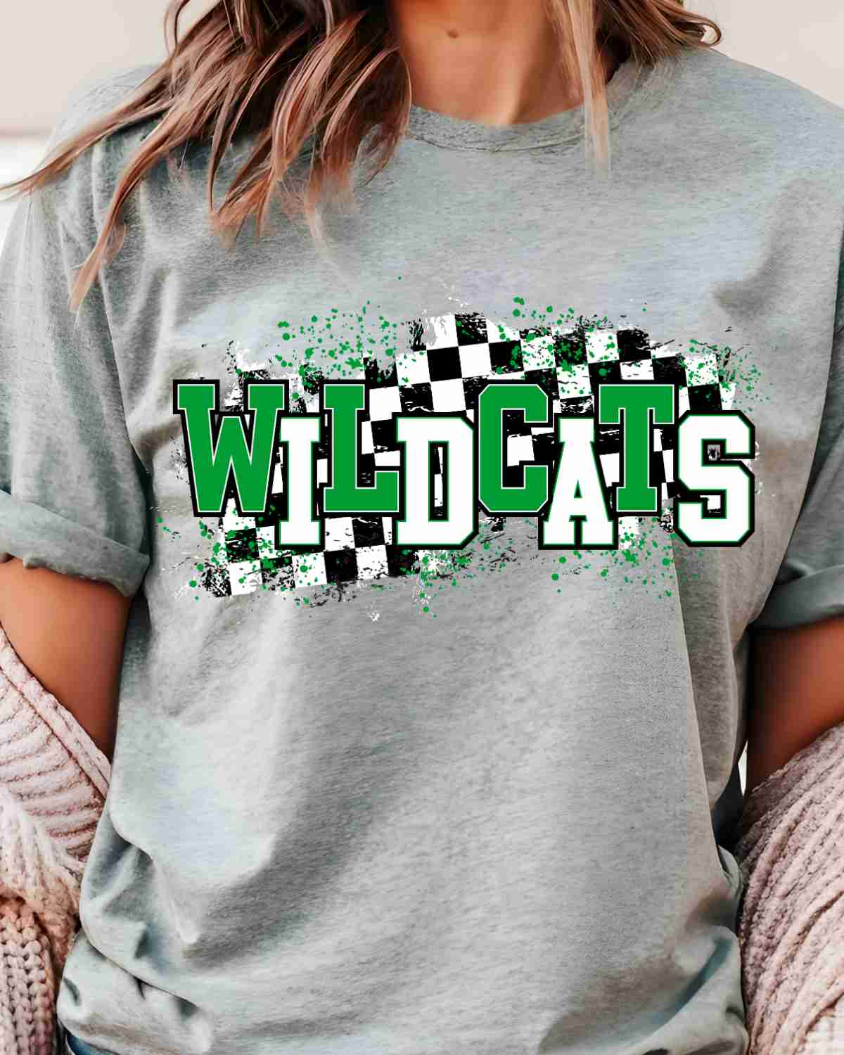 Wildcats Checkered Swash DTF Transfer