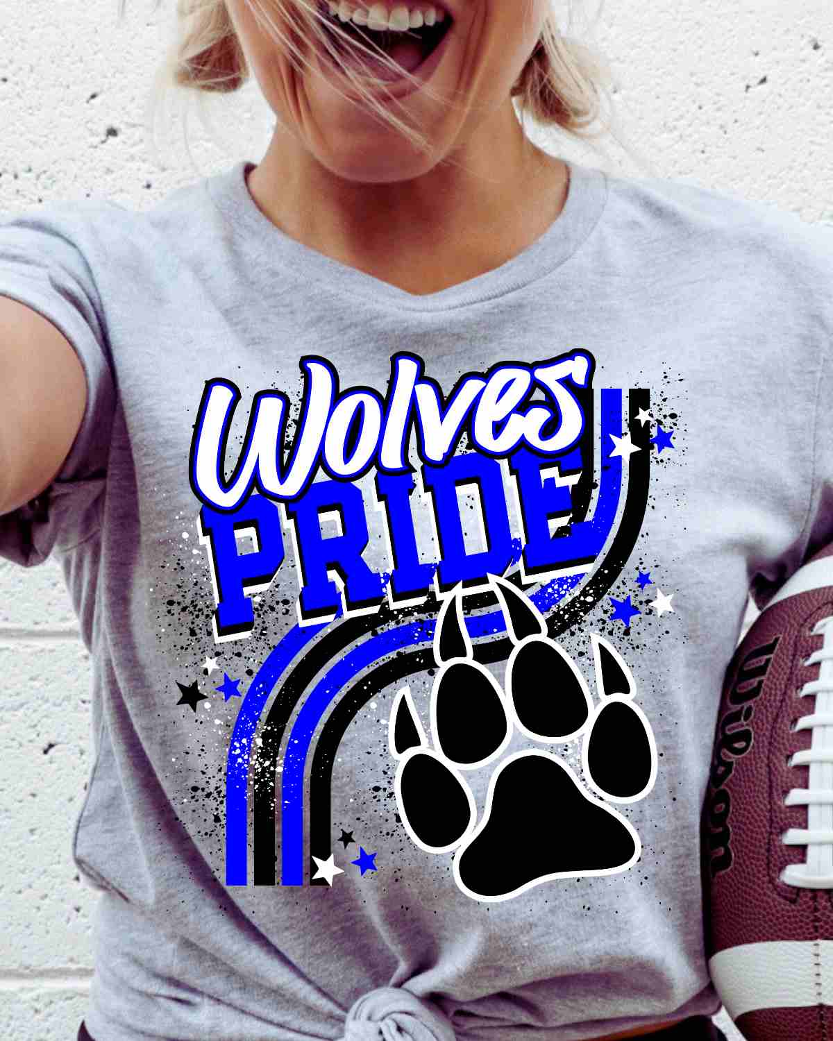 Wolves Pride Wavy Stripes DTF Transfer