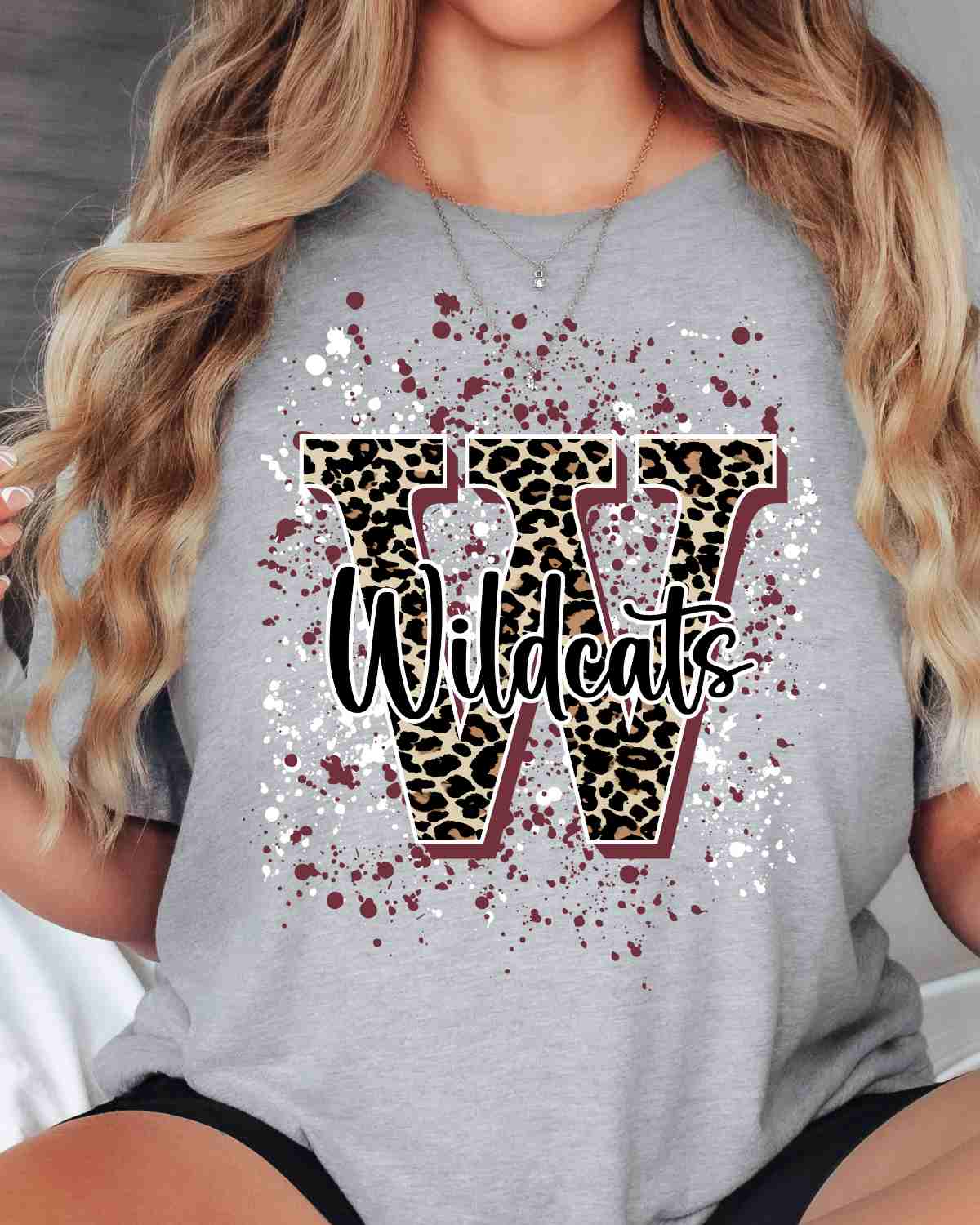 Wildcats Letter Splatter DTF Transfer
