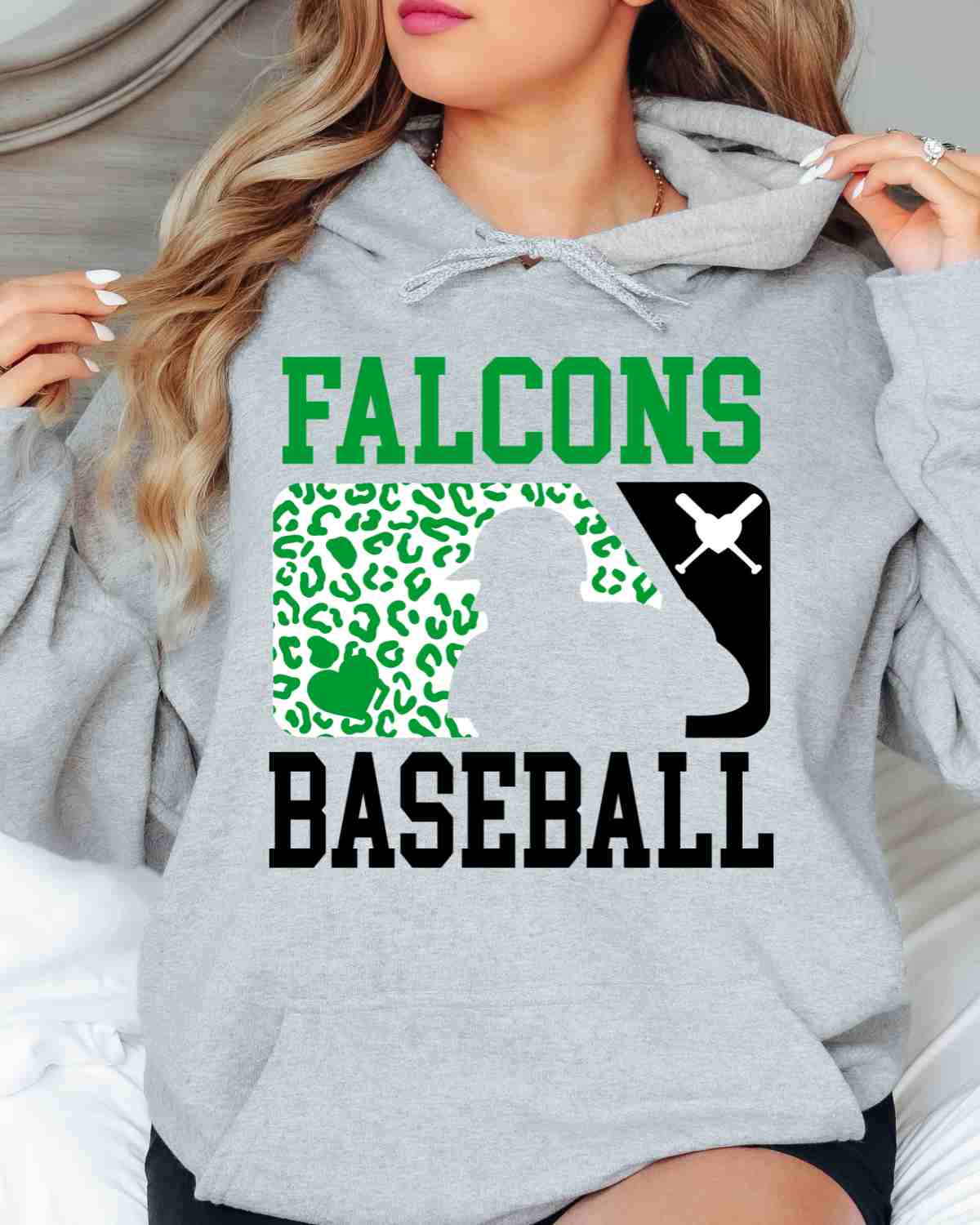 Falcons Leopard Baseball Man DTF Transfer
