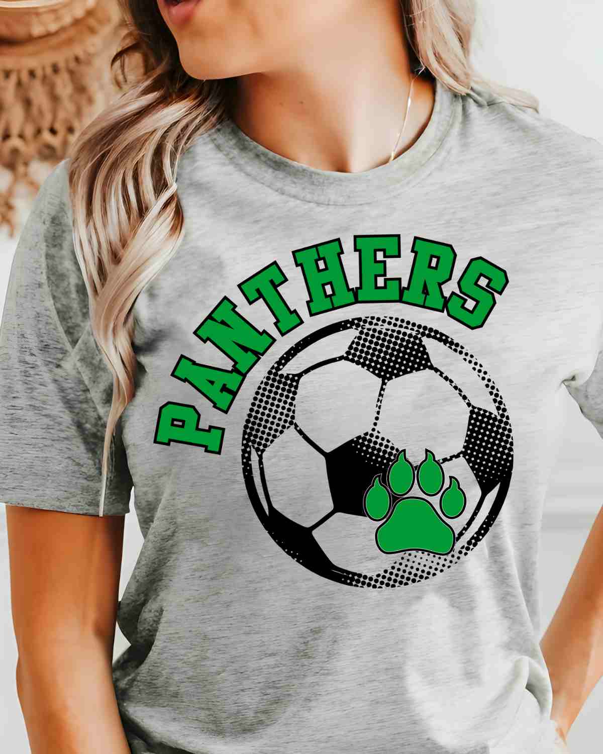 Panthers Soccer Halftone Ball DTF Transfer