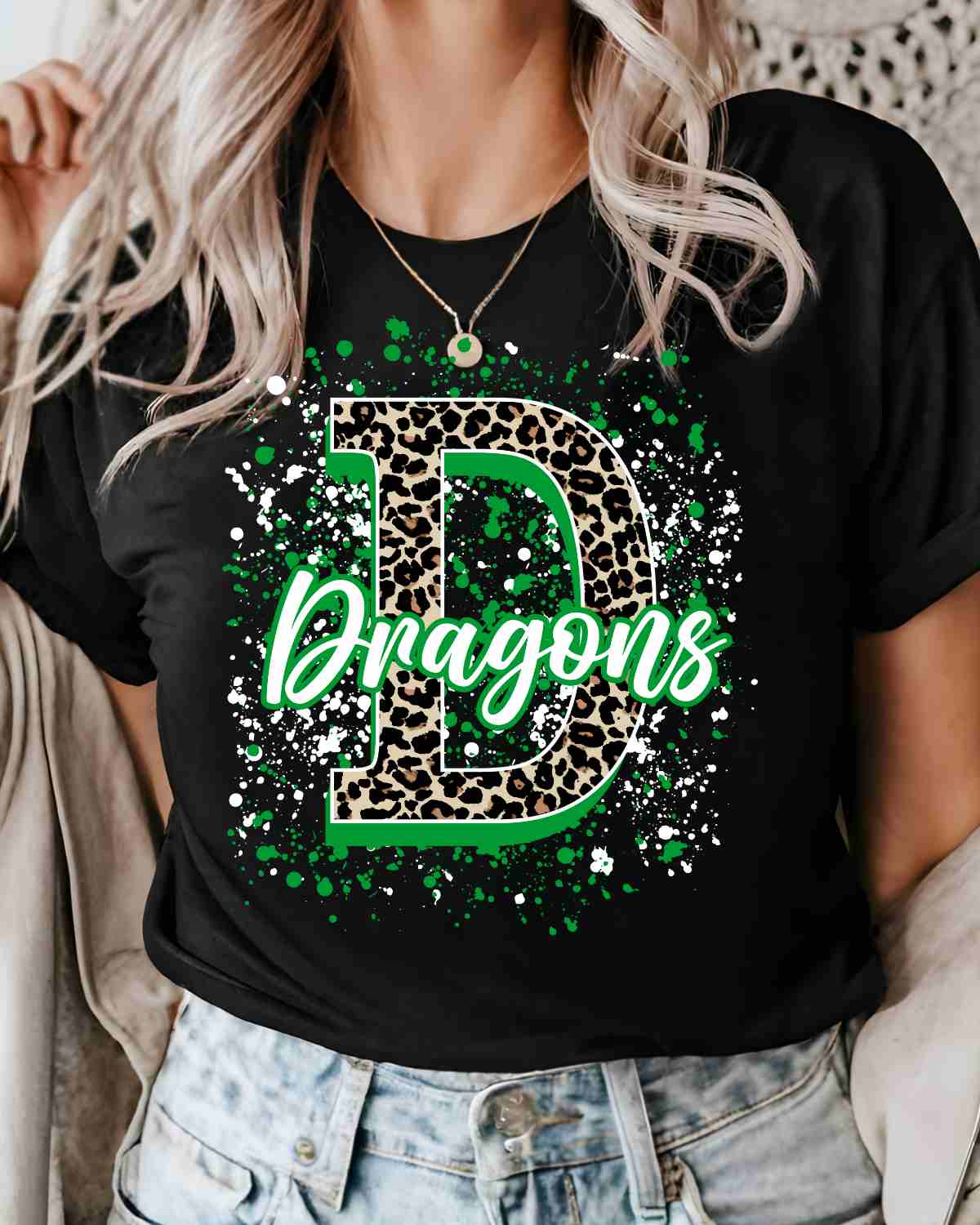 Dragons Letter Splatter DTF Transfer