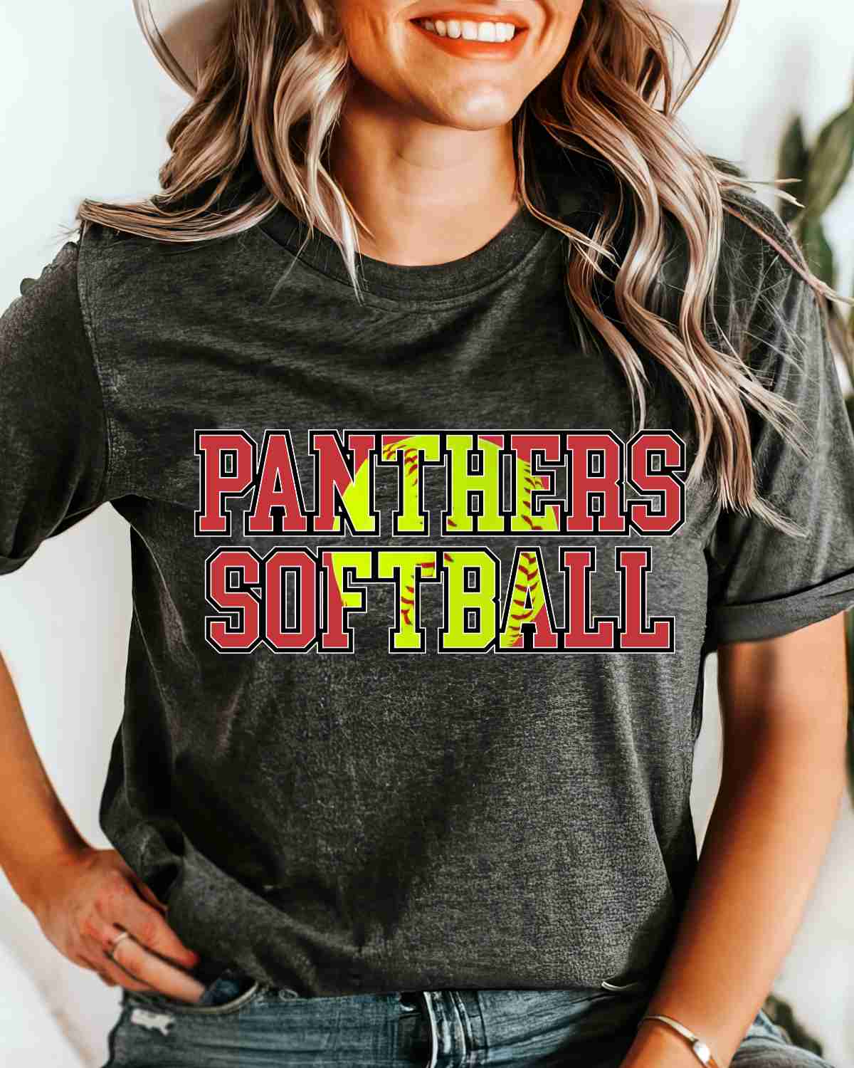 Panthers Softball Words DTF Transfer