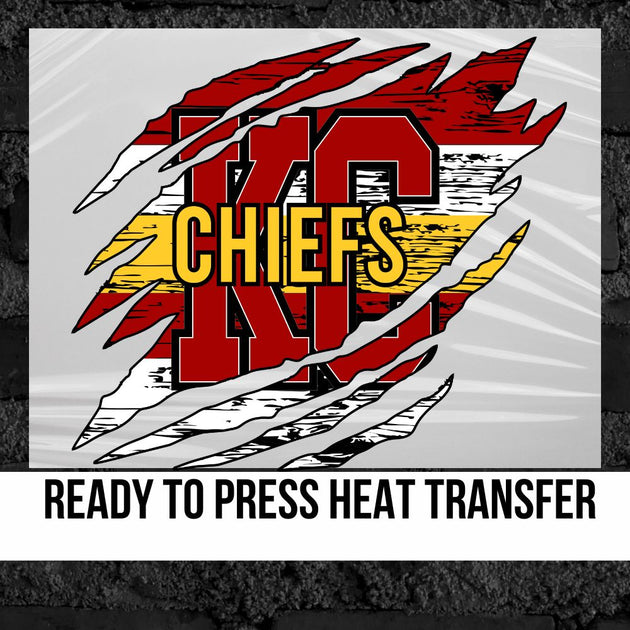 Chiefs Football Sublimation Transfer – Ready To Press, Handmade In USA