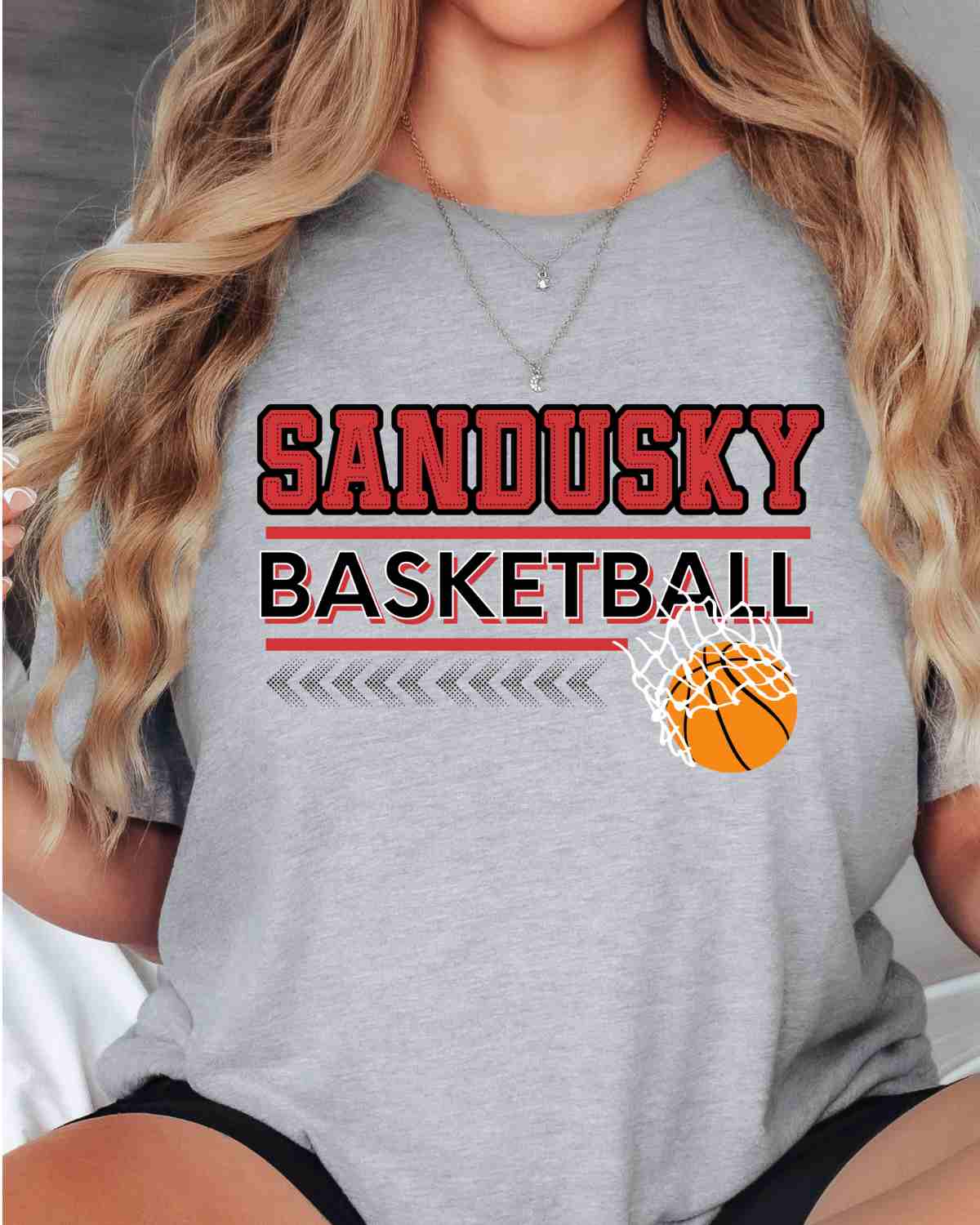 Wolves Basketball Arrows Hoop DTF Transfer