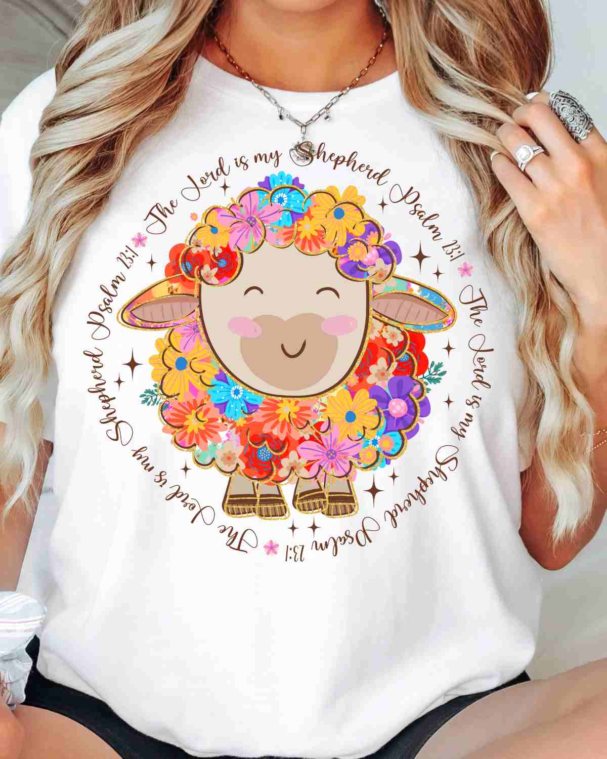 The Lord is my Shepherd Circle DTF Transfer