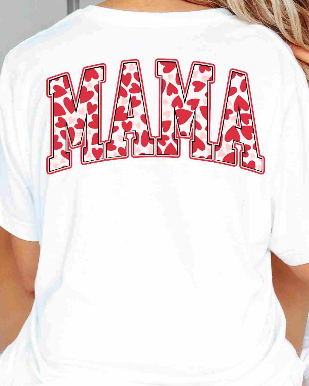 Mama Hearts Word DTF Transfer