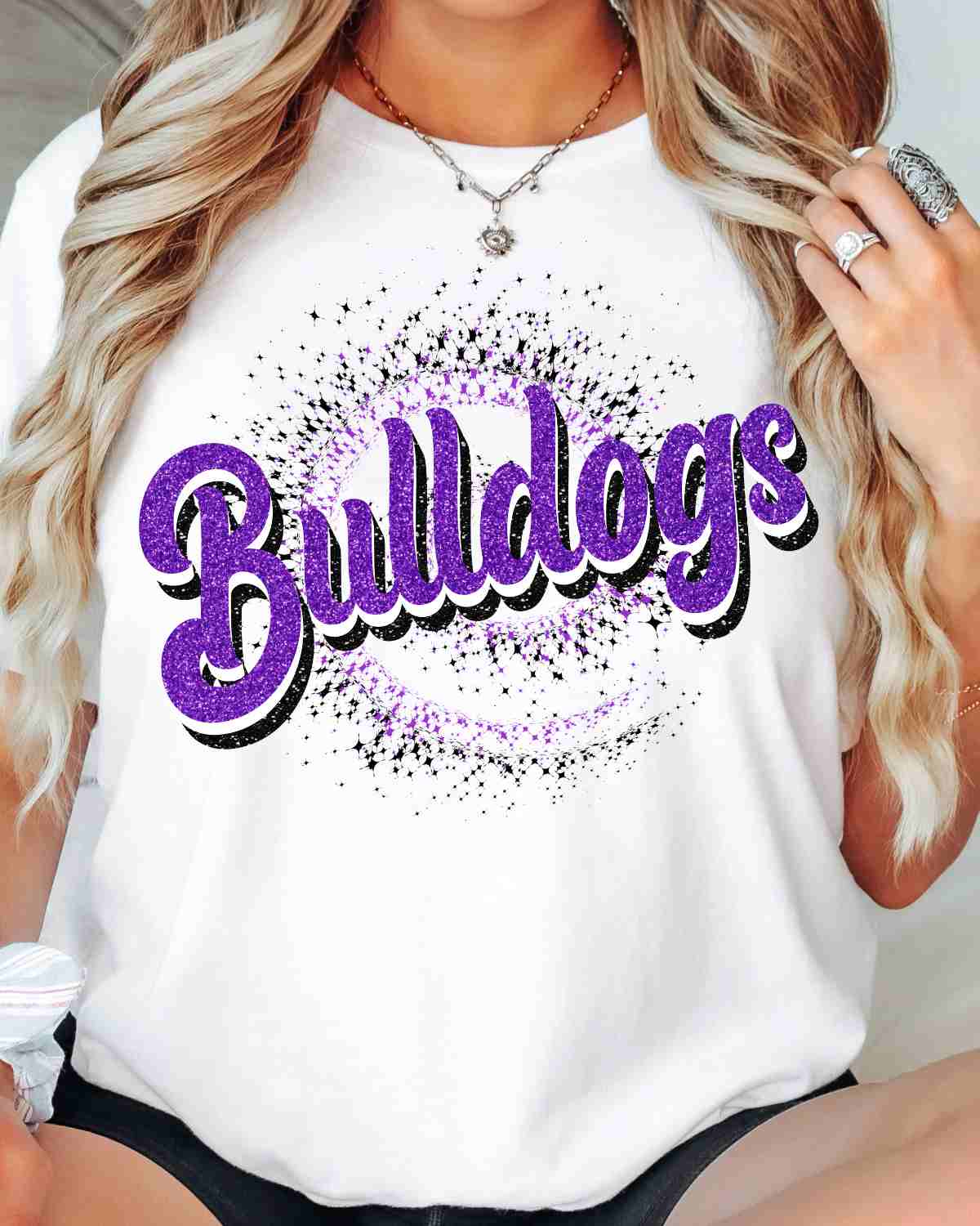 Bulldogs Swirl DTF Transfer - Rustic Grace Heat Transfer Company