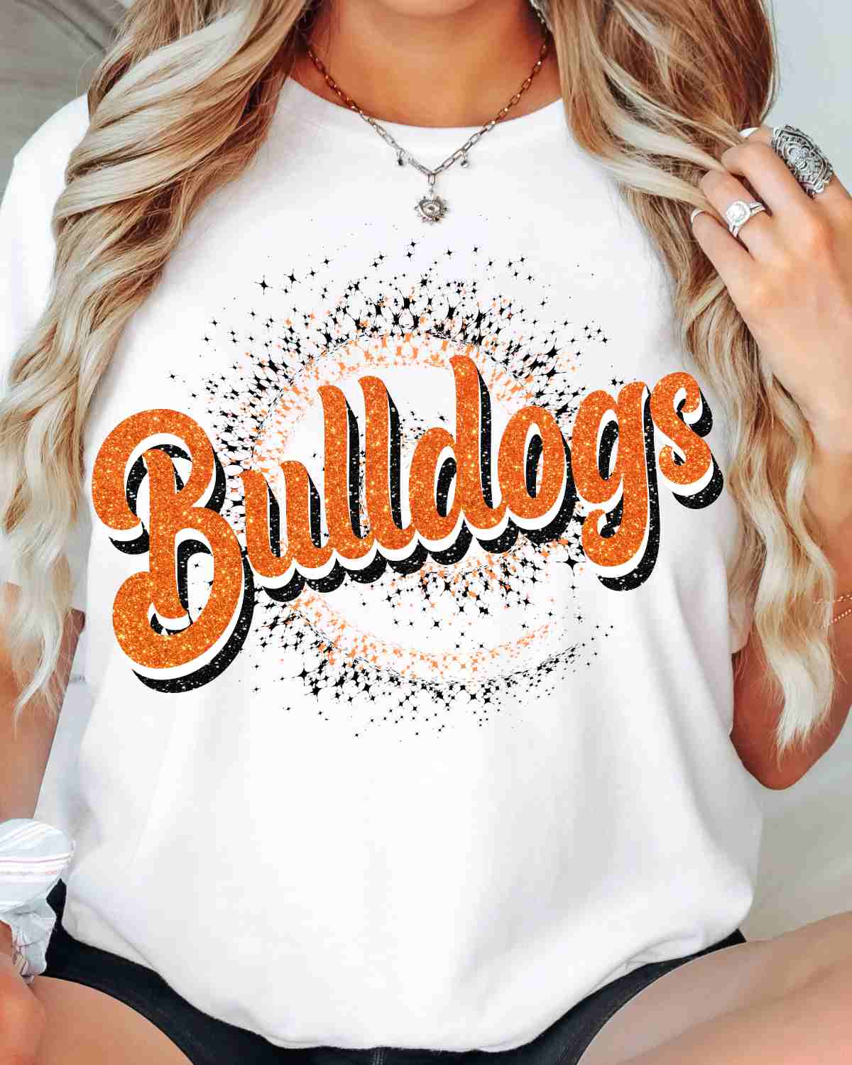 Bulldogs Swirl DTF Transfer - Rustic Grace Heat Transfer Company