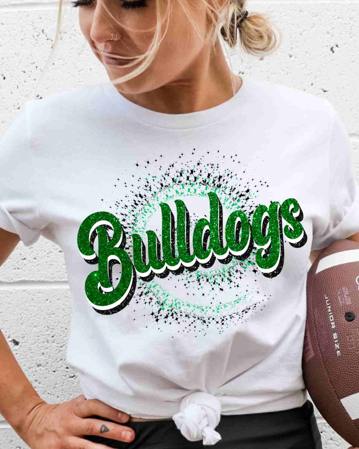Bulldogs Swirl DTF Transfer - Rustic Grace Heat Transfer Company