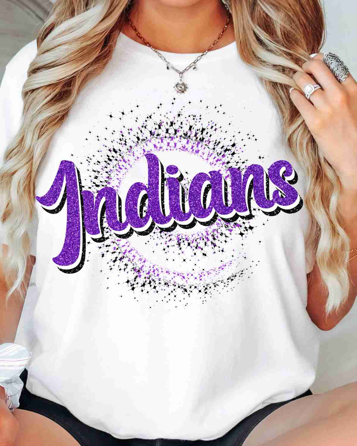Indians Swirl DTF Transfer