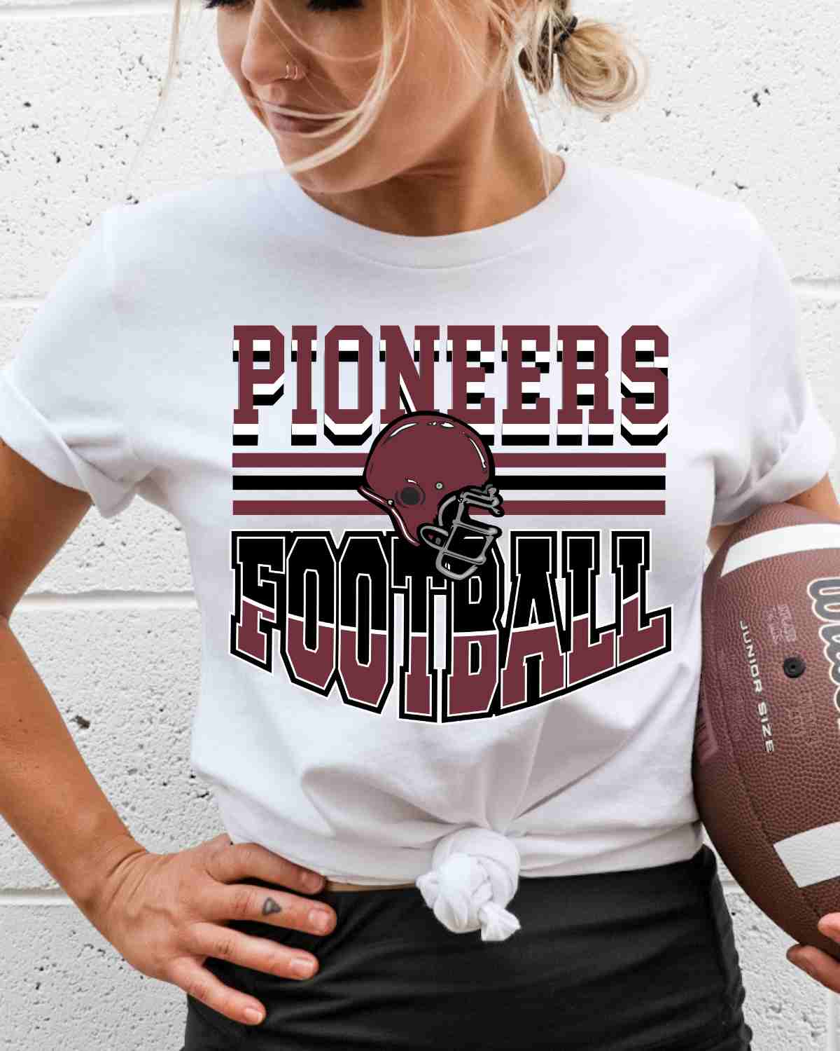 Pioneers Football Helmet Middle DTF Transfer