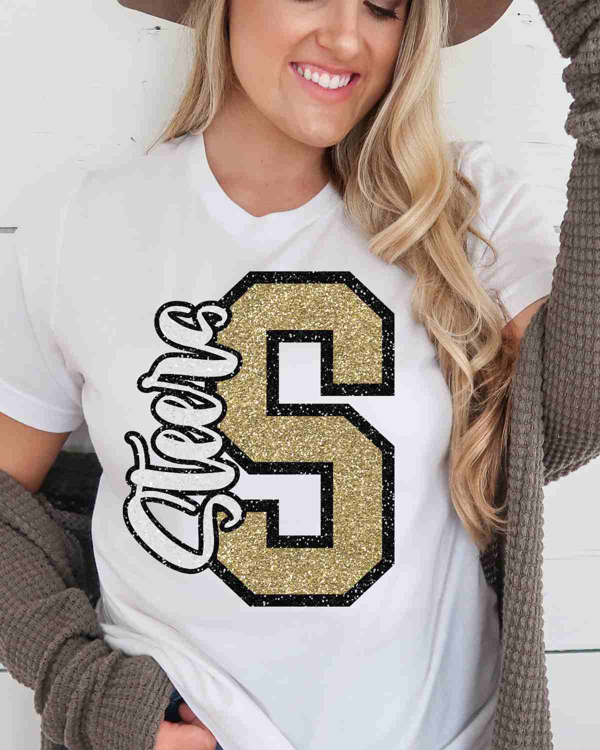 Steers Glitter Letter DTF Transfer