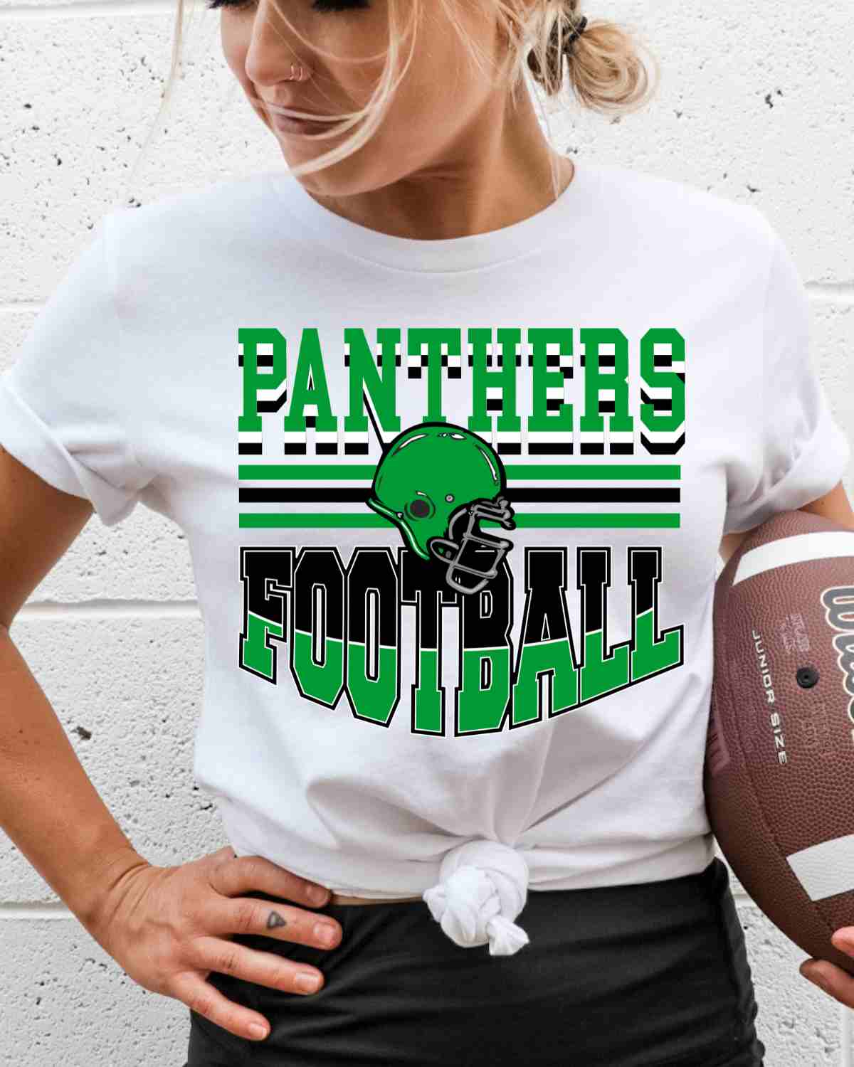 Panthers Football with Helmet DTF Transfer