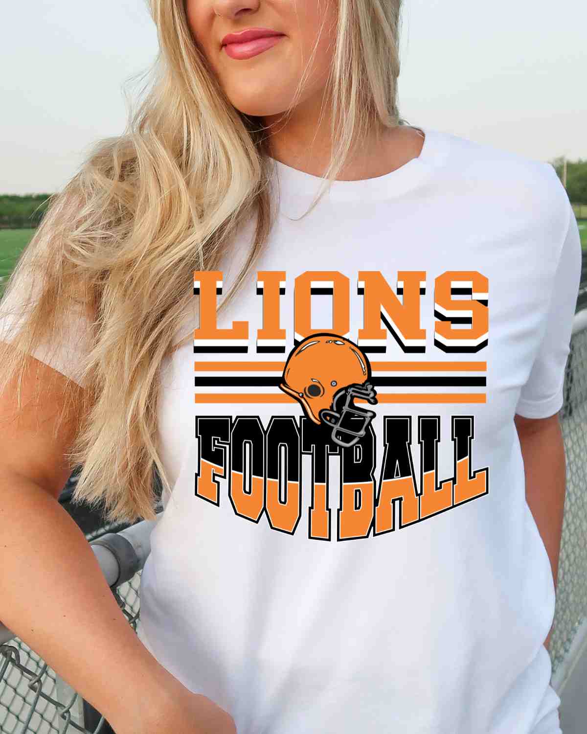 Lions Football Helmet Middle DTF Transfer