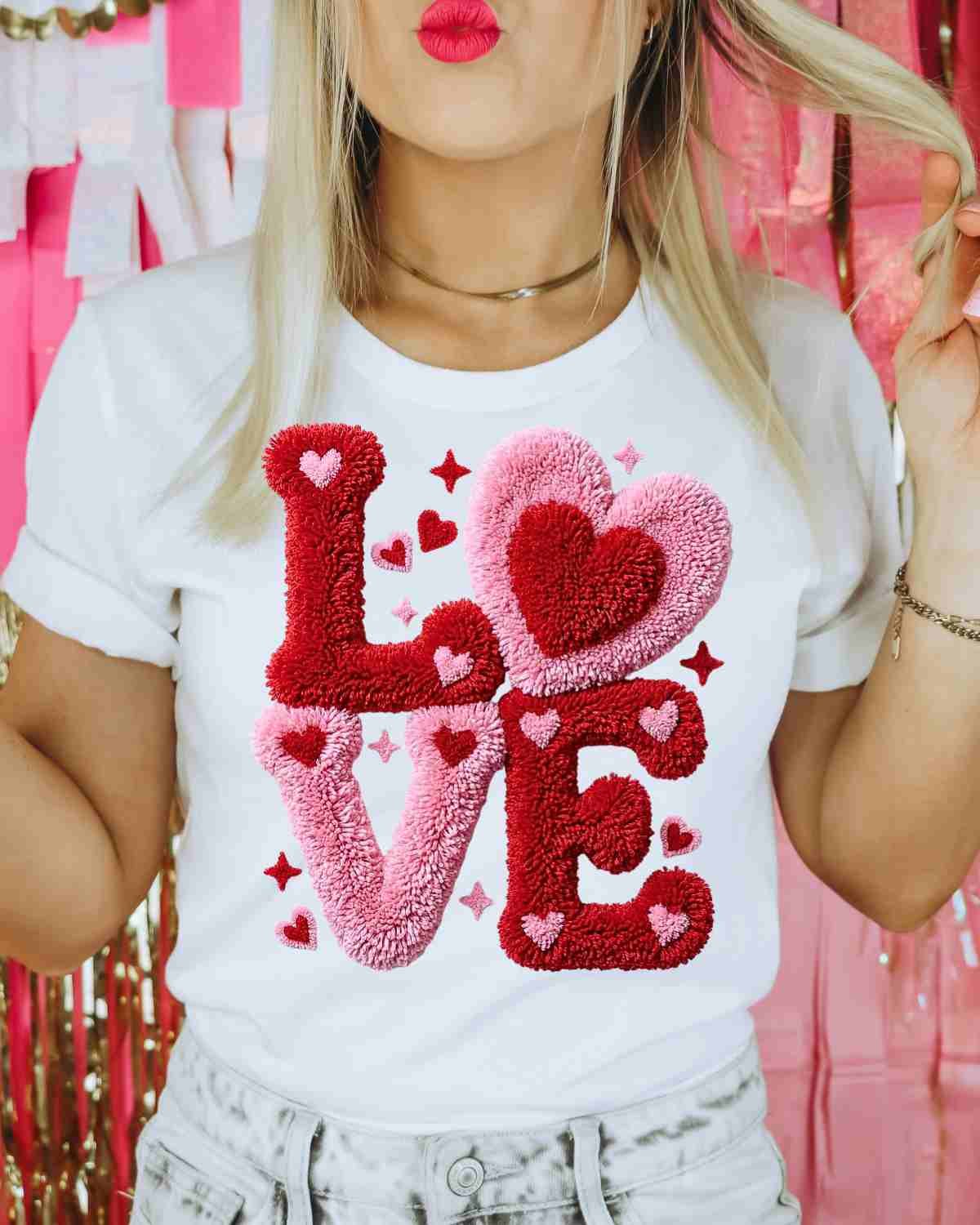 Love Yarn Hearts DTF Transfer
