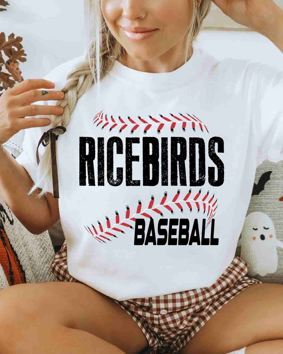 Ricebirds Baseball Laces DTF Transfer