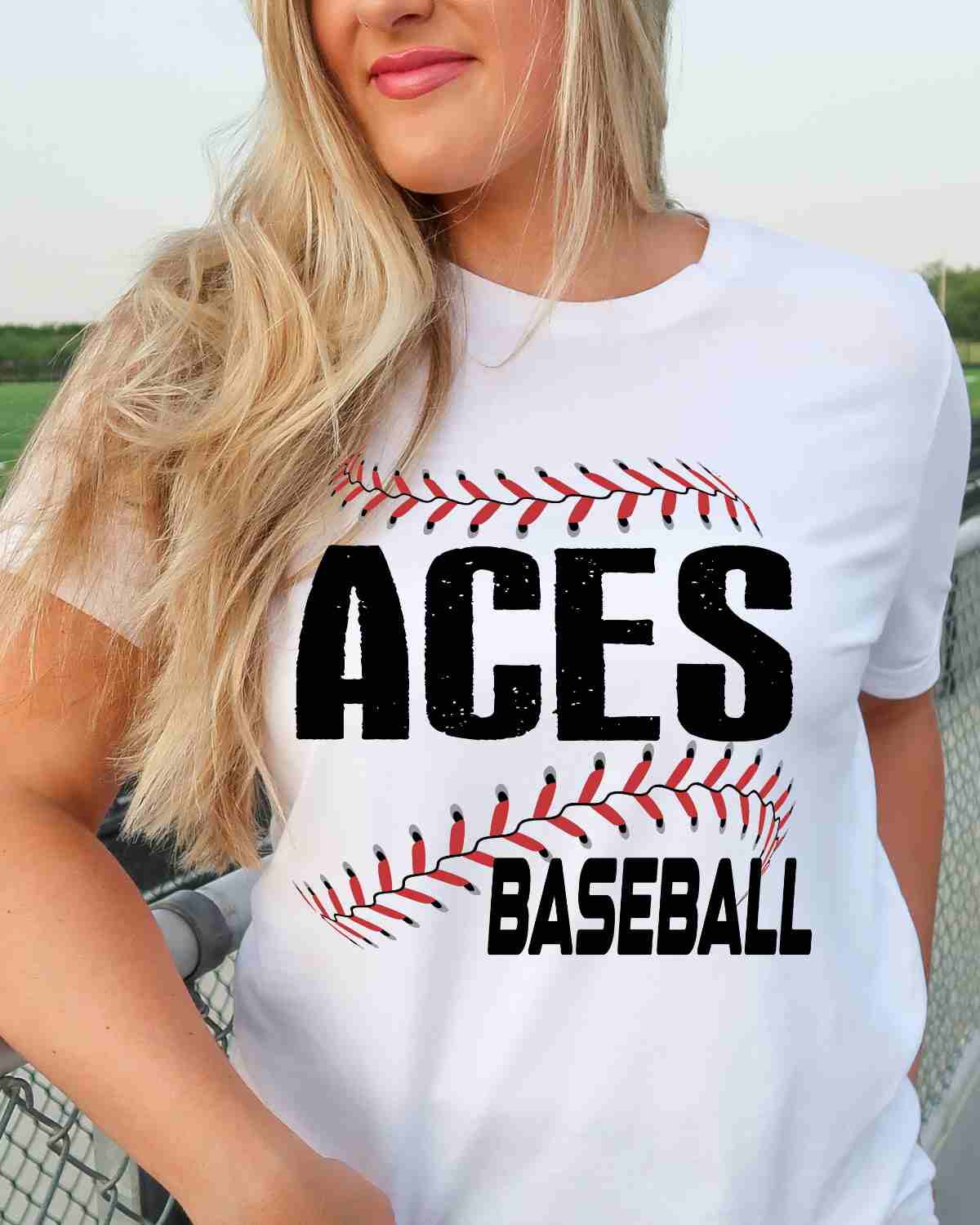 Aces Baseball Laces DTF Transfer