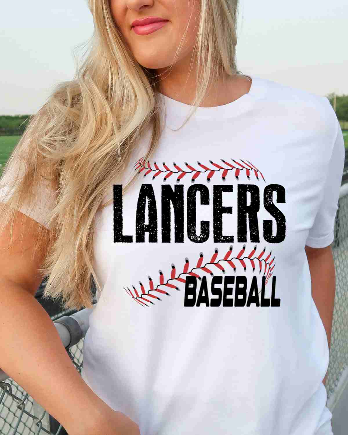 Lancers Baseball Laces DTF Transfer - Rustic Grace Heat Transfer Company