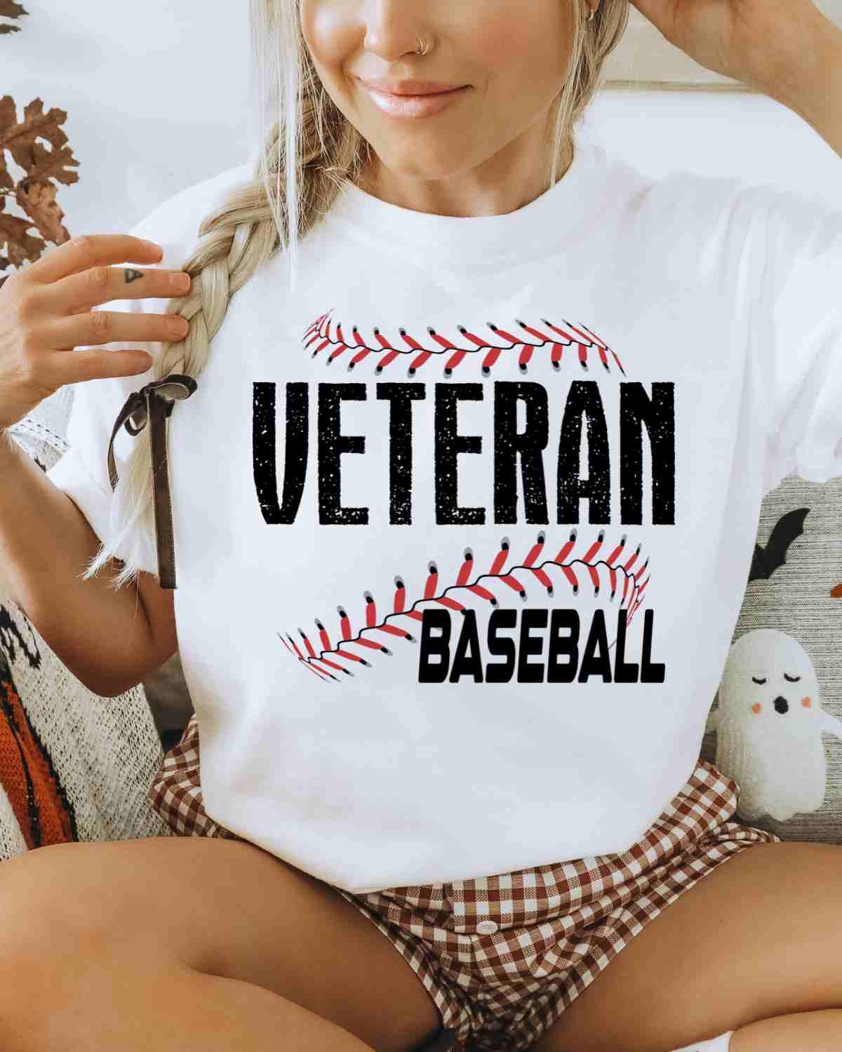 Veteran Baseball Laces DTF Transfer - Rustic Grace Heat Transfer Company