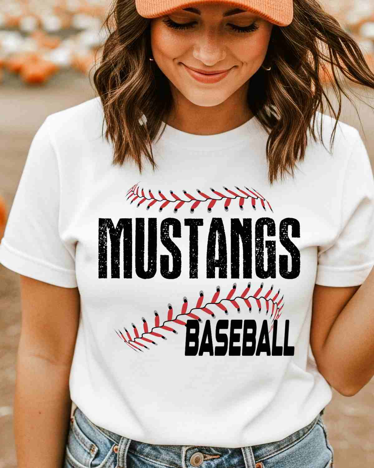 Mustangs Baseball Laces DTF Transfer