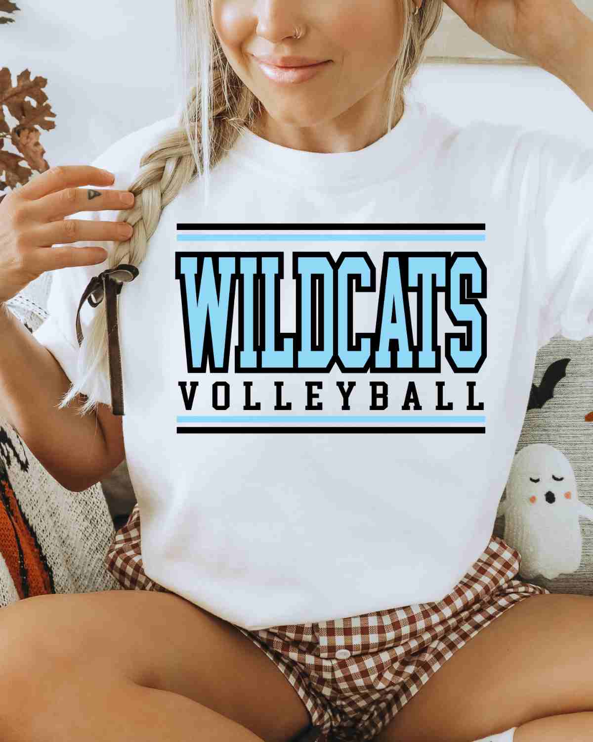 Wildcats Volleyball Stripes DTF Transfer - Rustic Grace Heat Transfer Company