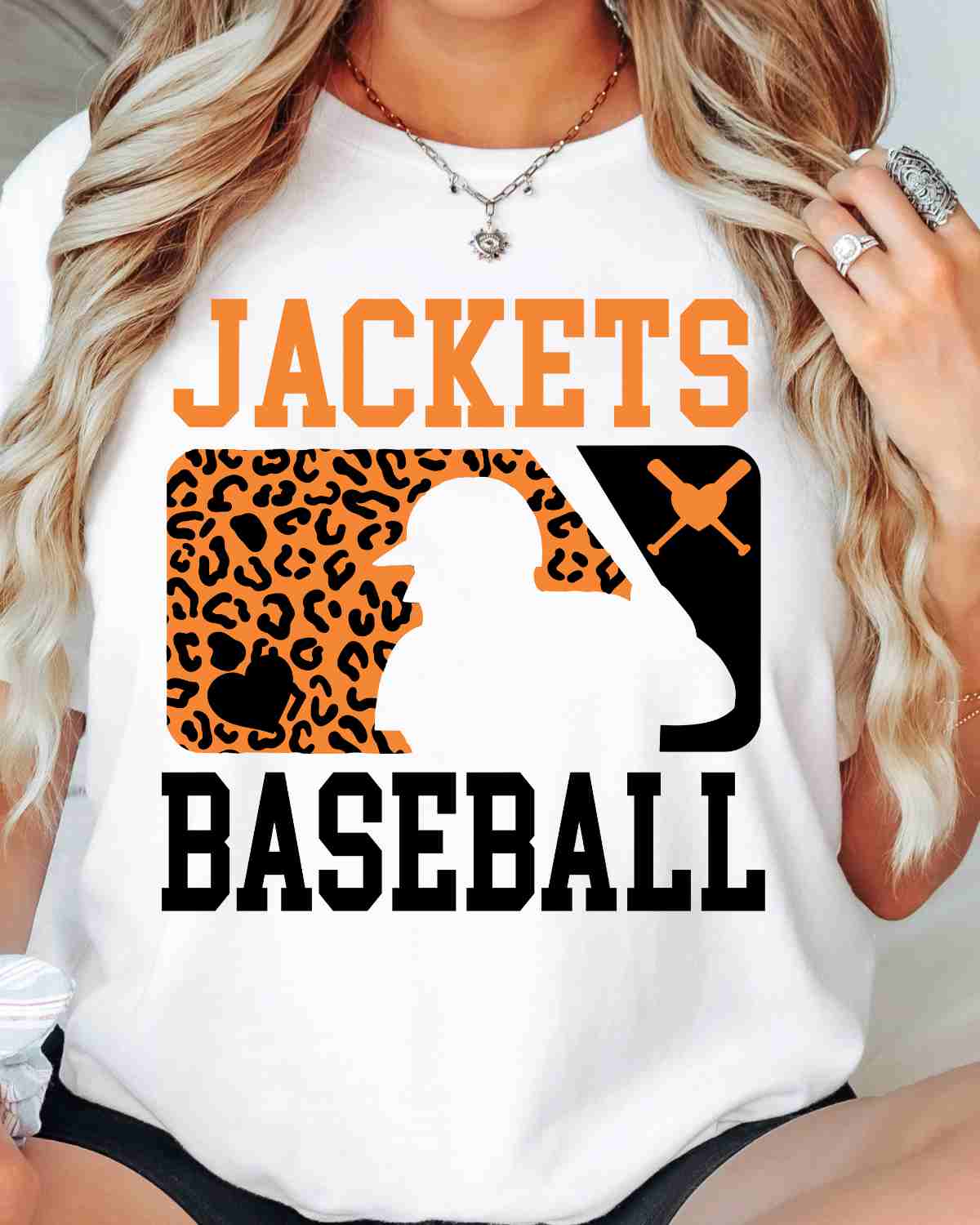 Jackets Leopard Baseball Man DTF Transfer