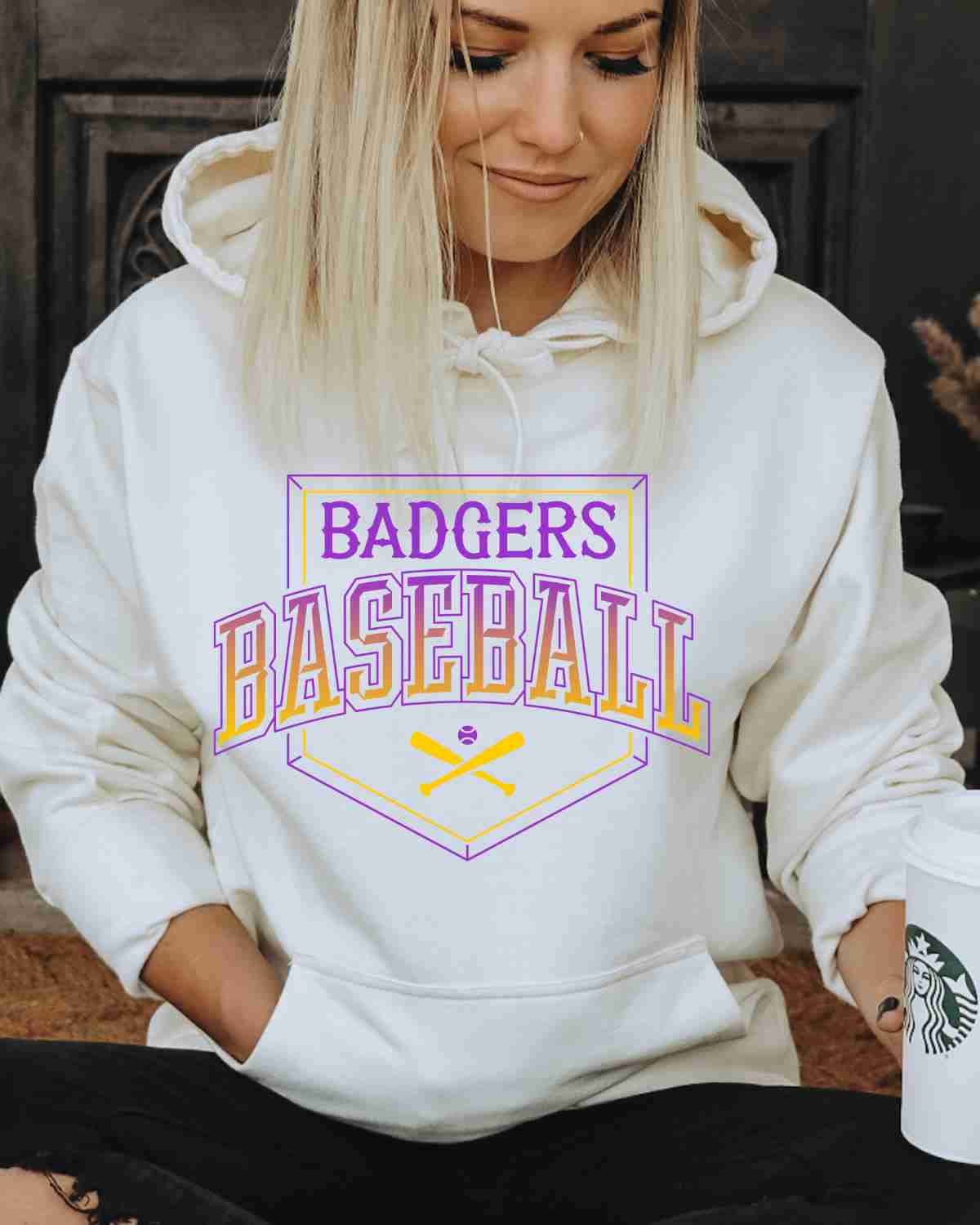 Badgers Baseball Home Plate DTF Transfer