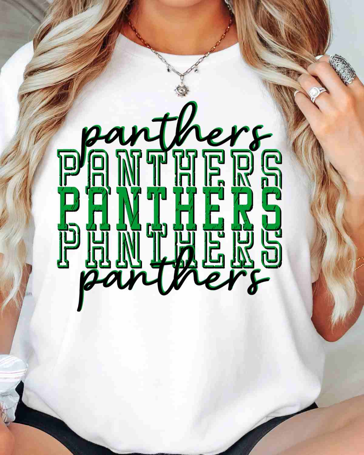 Panthers Repeating DTF Transfer