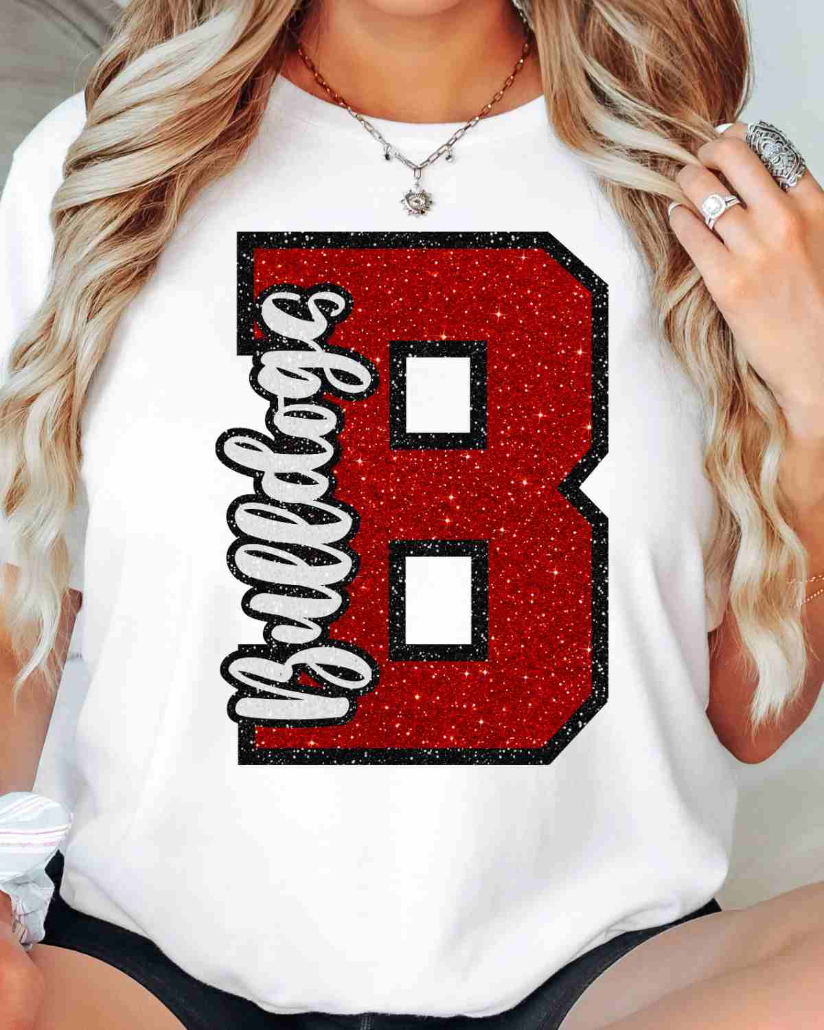 Bulldogs Glitter Letter DTF Transfer