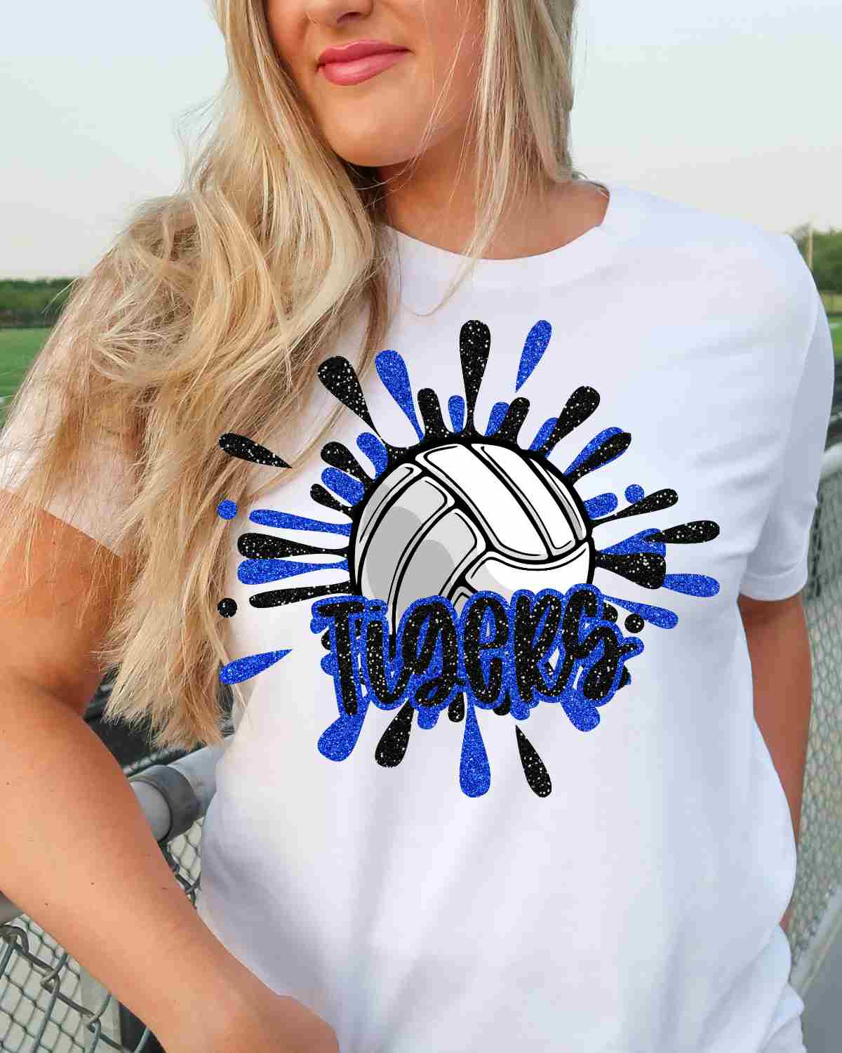 Tigers Volleyball Splatter DTF Transfer