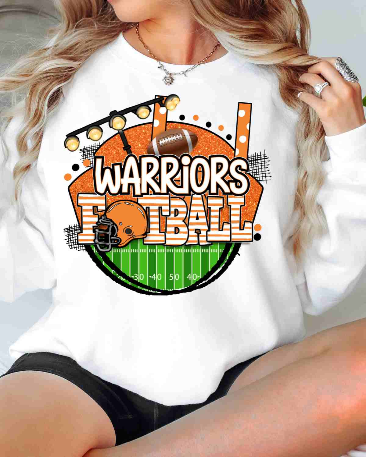 Warriors Football Stadium Circle DTF Transfer